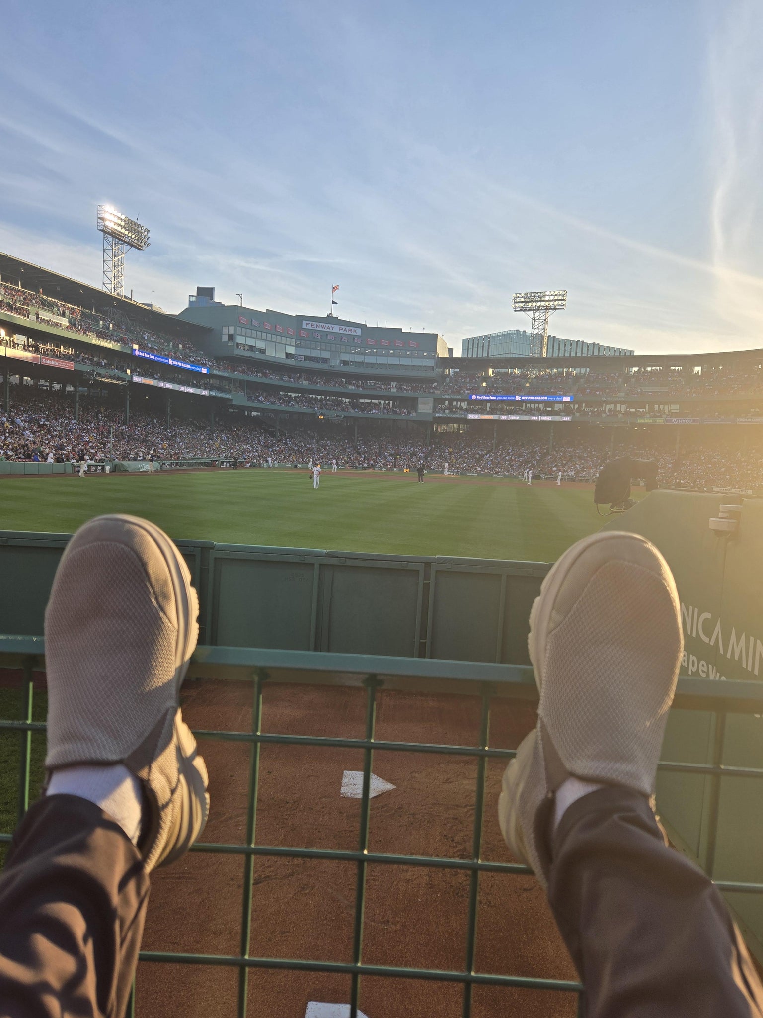 Vue réelle des fans prise de la Bleacher 42 au site Fenway Park par Nicholas M