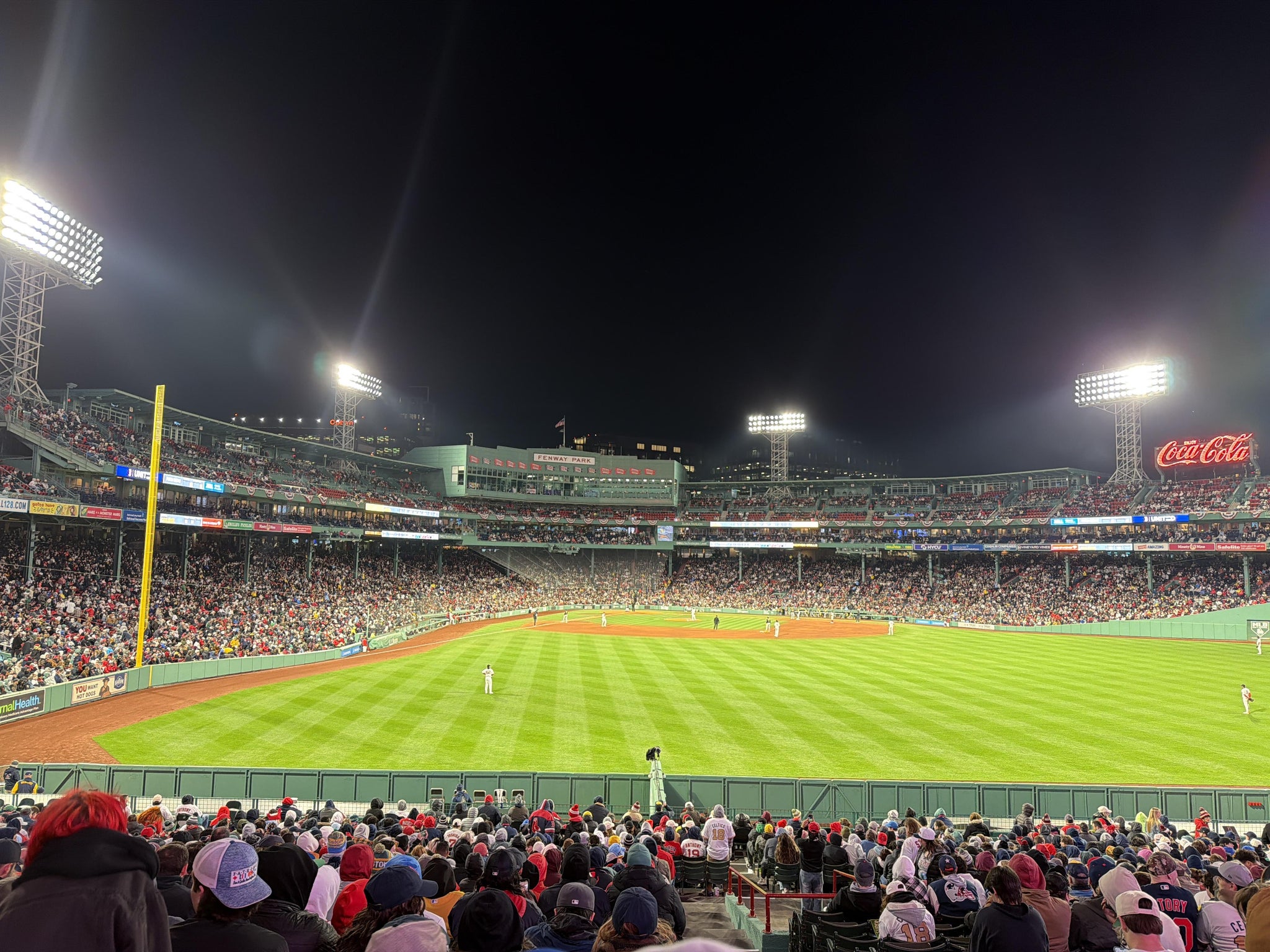 Vue réelle des fans prise de la Bleacher 42 au site Fenway Park par Jonathan C