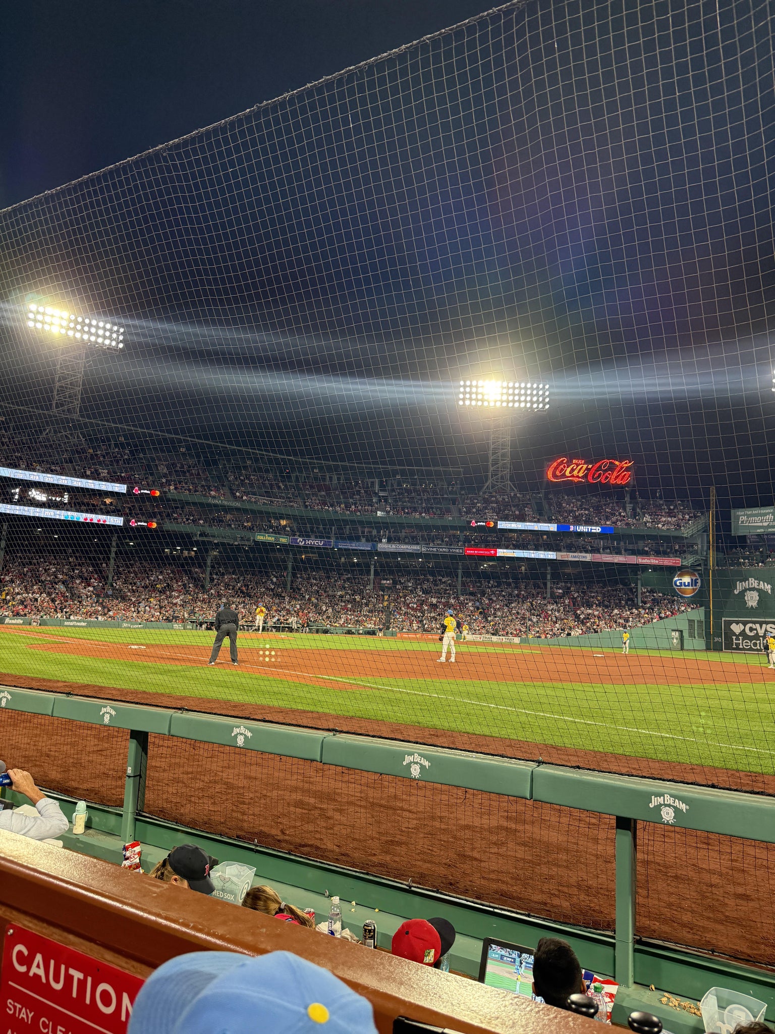 Real Fan View taken from Dugout Box 13 at Fenway Park by Nathan B