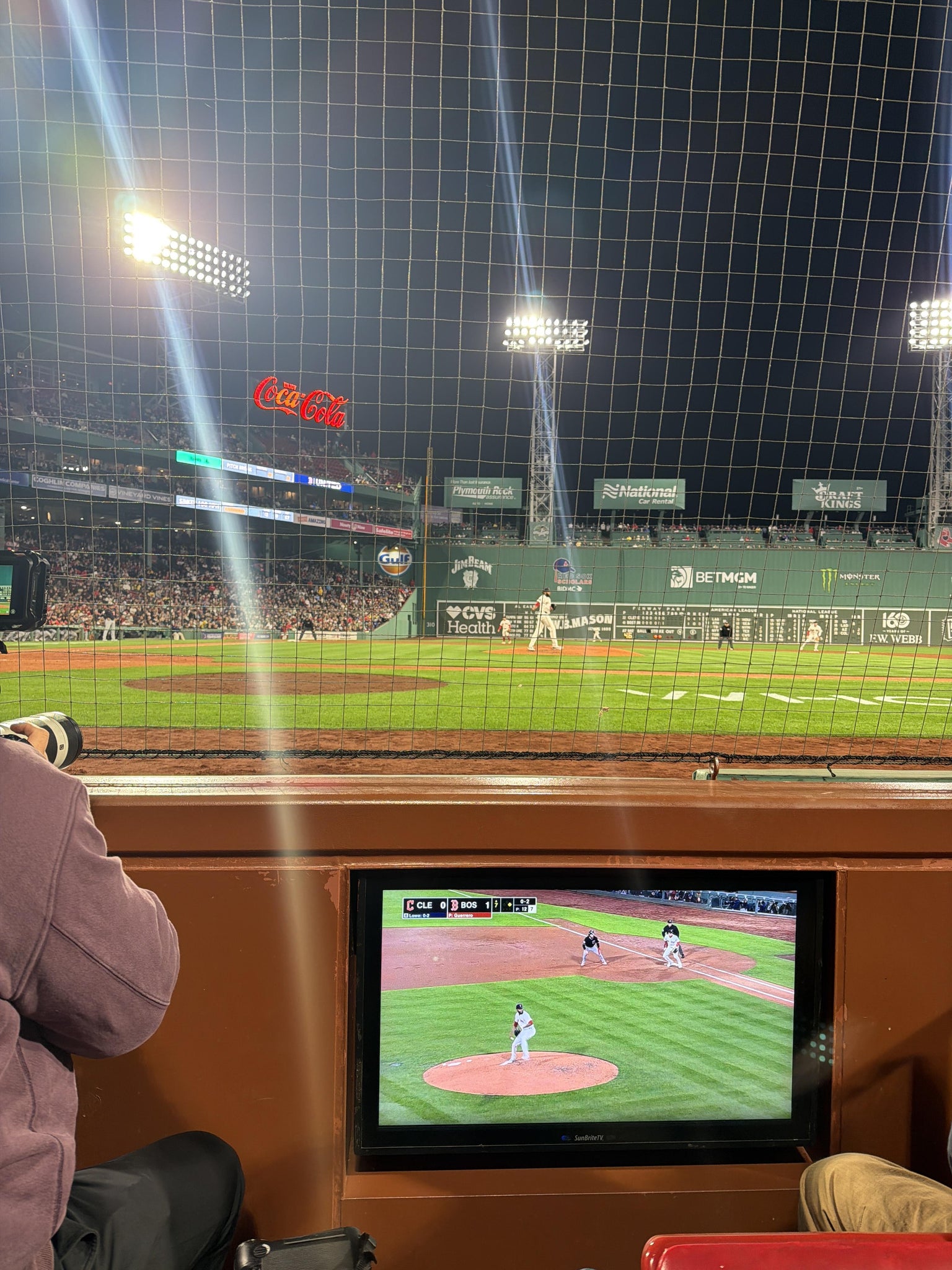 Real Fan View taken from Dugout Box 33 at Fenway Park by Melissa A