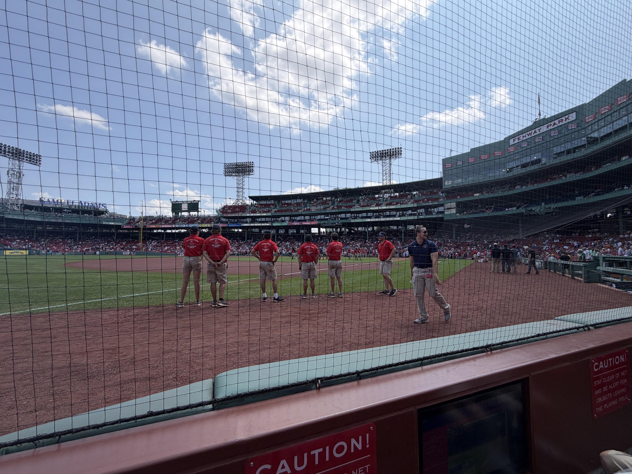 Real Fan View taken from Dugout Box 75 at Fenway Park by Mark L