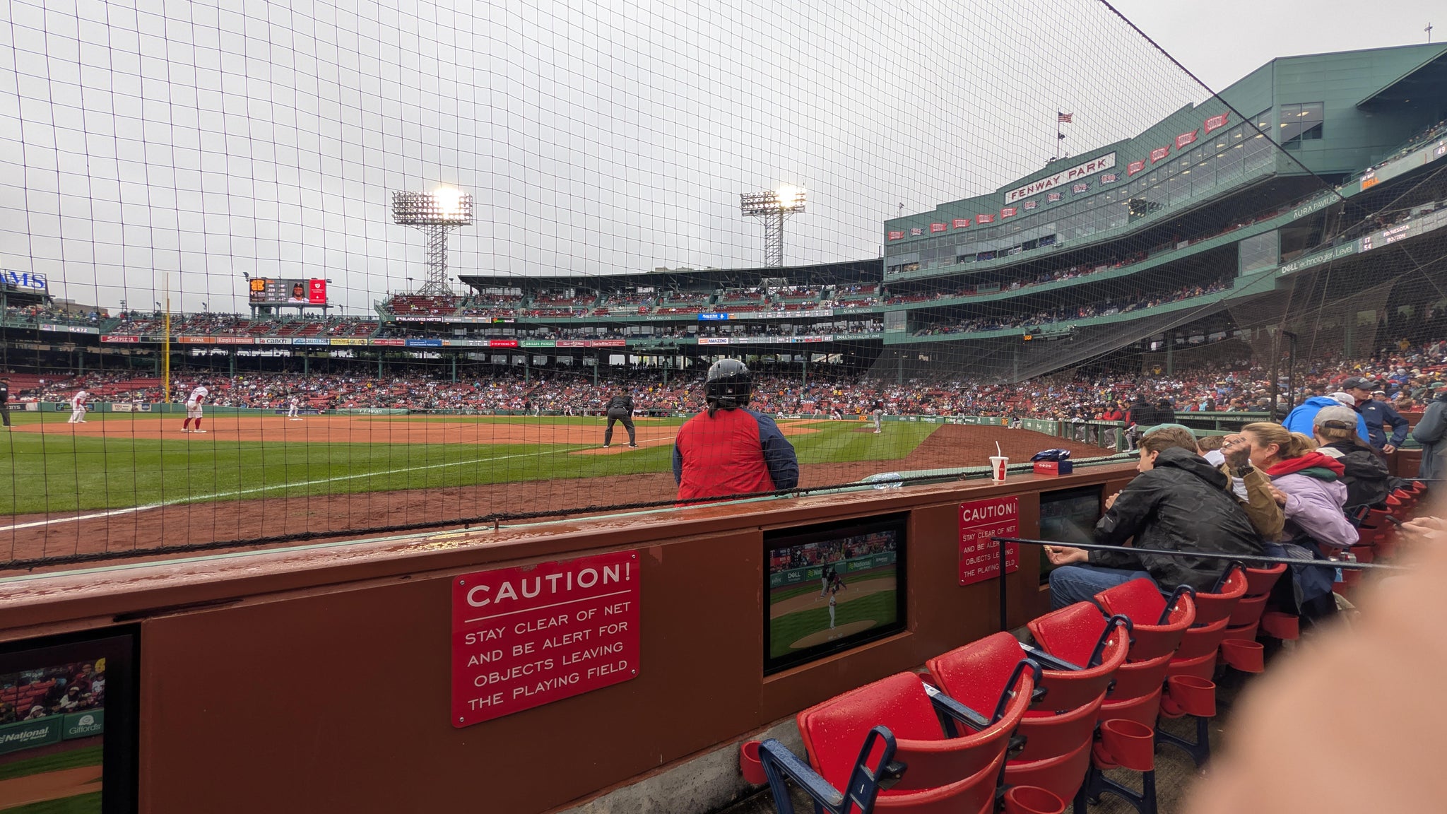Real Fan View taken from Dugout Box 76 at Fenway Park by Giovanni F