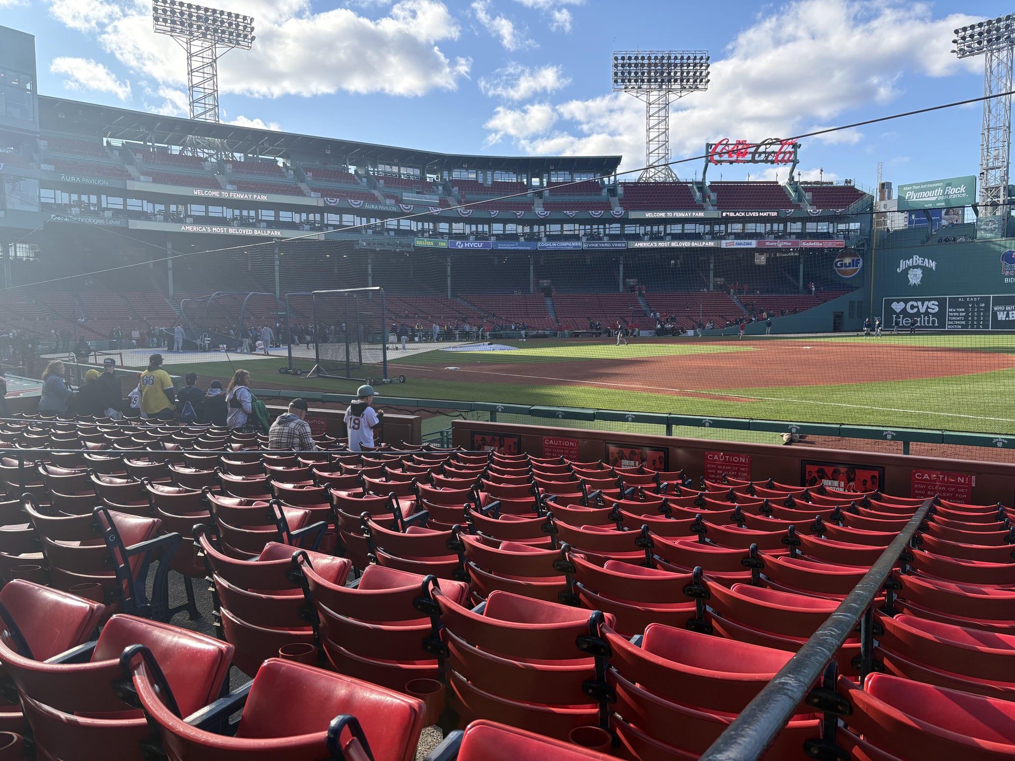 Vue réelle des fans prise de la Field Box 13 au site Fenway Park par Drew H