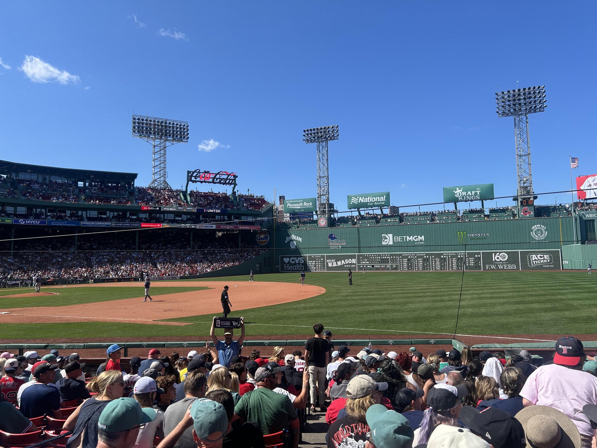 Vue réelle des fans prise de la Field Box 13 au site Fenway Park par Mike D