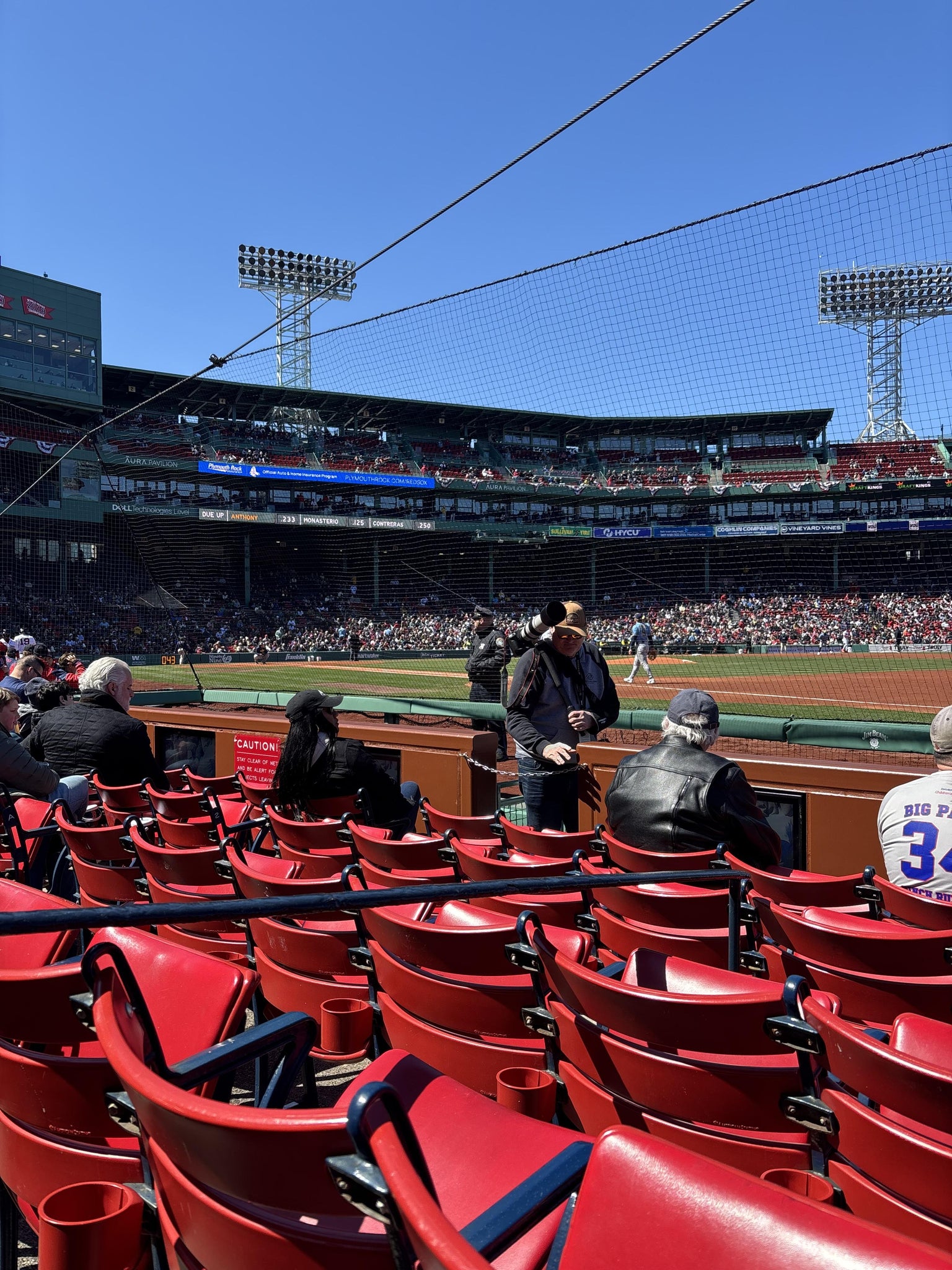 Real Fan View taken from Field Box 16 at Fenway Park by Regina  O