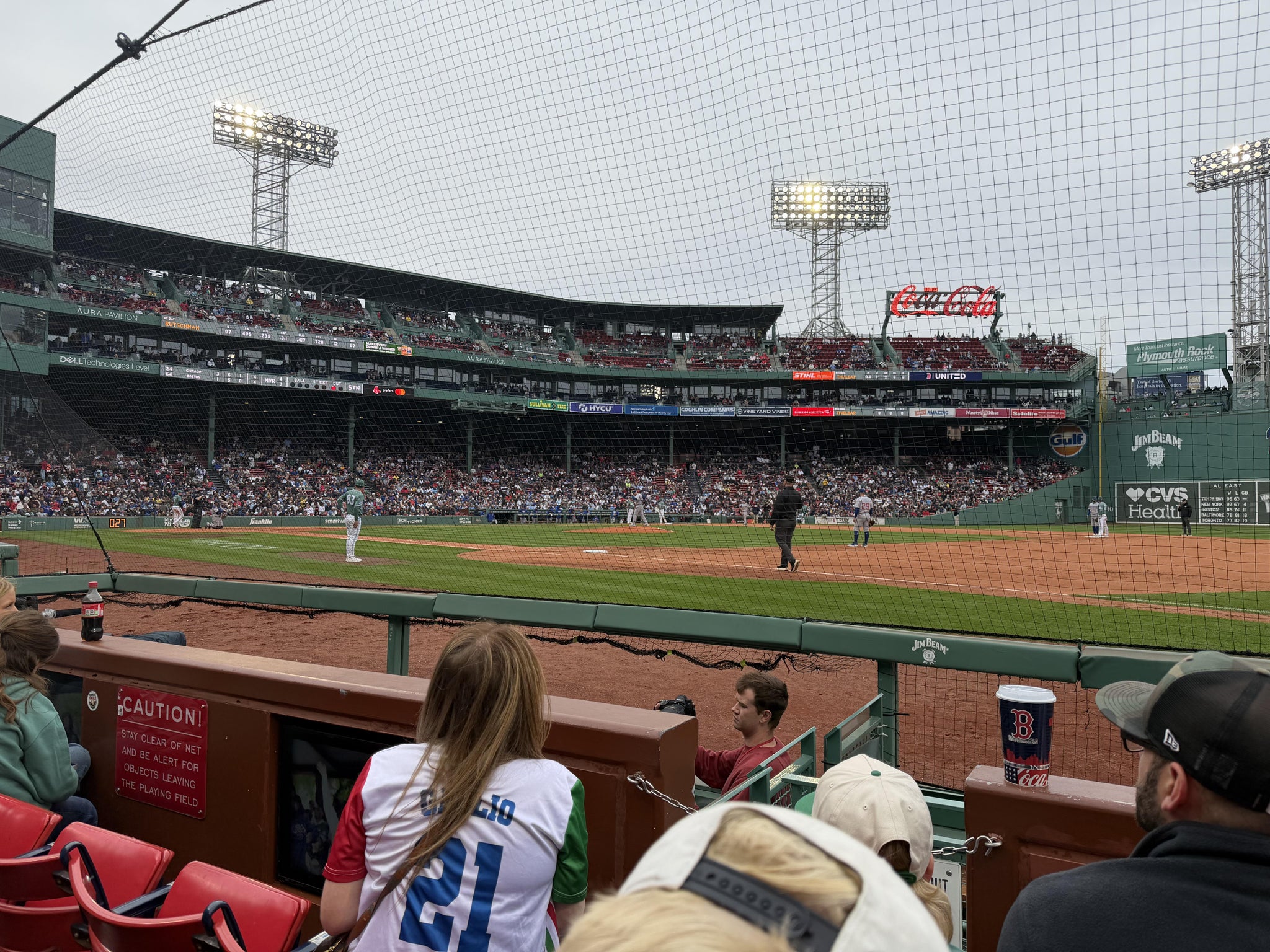 Real Fan View taken from Field Box 17 at Fenway Park by Danny B