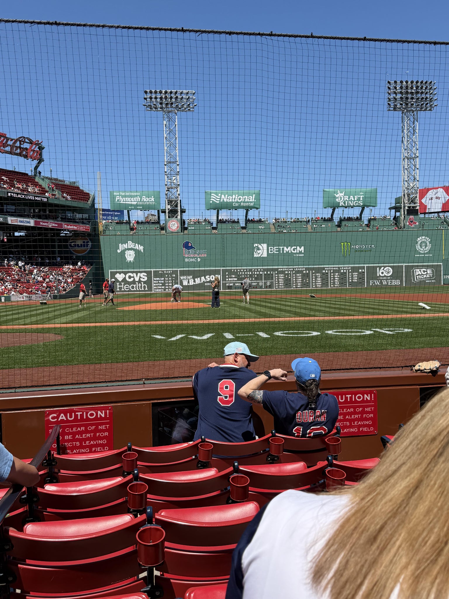 Vue réelle des fans prise de la Field Box 32 au site Fenway Park par John L