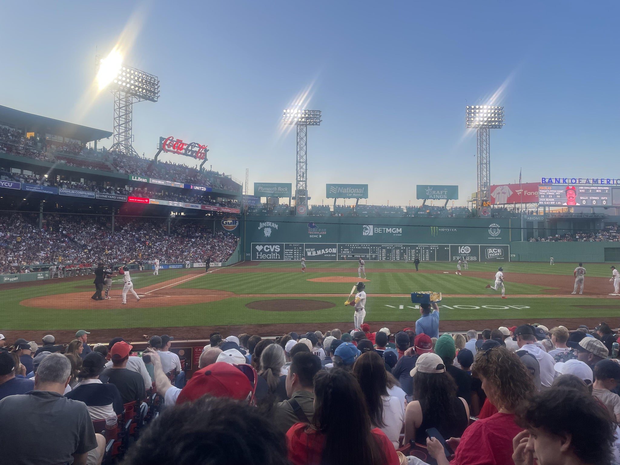 Real Fan View taken from Field Box 35 at Fenway Park by John M
