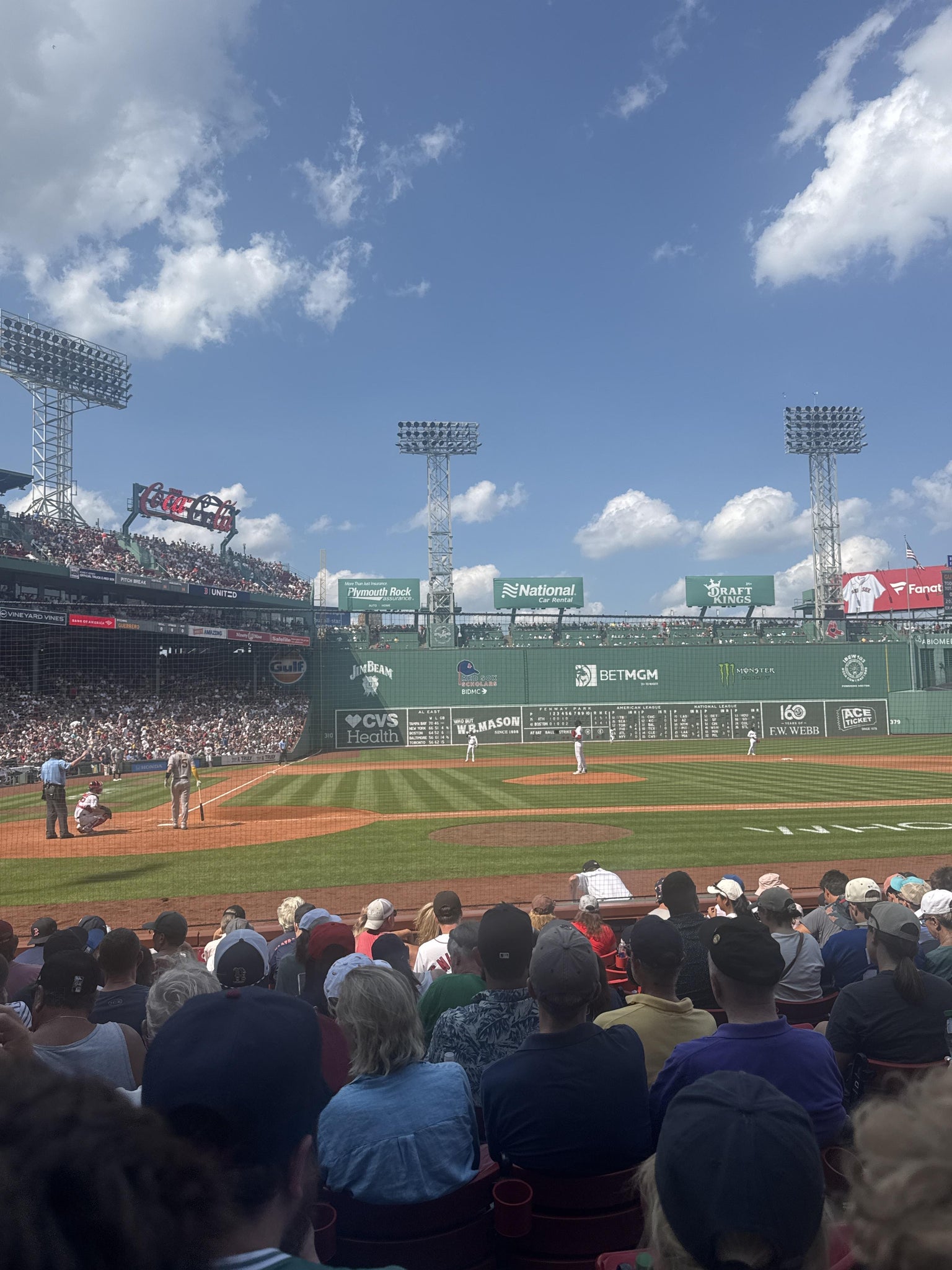 Vue réelle des fans prise de la Field Box 36 au site Fenway Park par Jason G