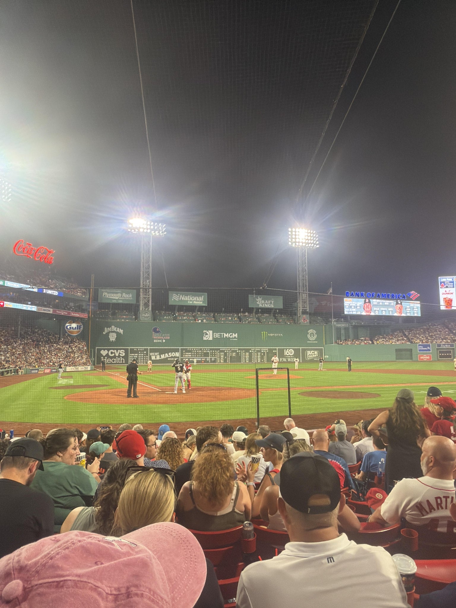 Vue réelle des fans prise de la Field Box 39 au site Fenway Park par Cameron B