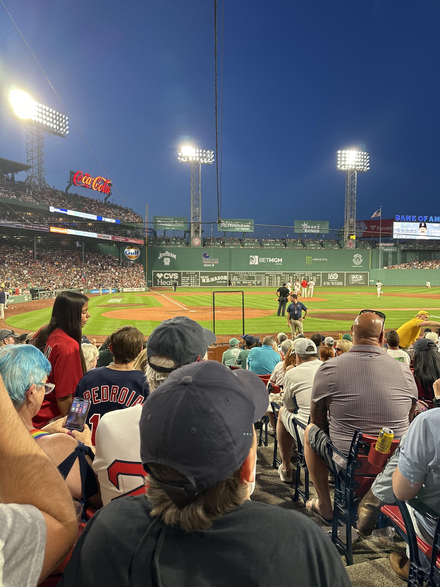 Vue réelle des fans prise de la Field Box 39 au site Fenway Park par Taylor H