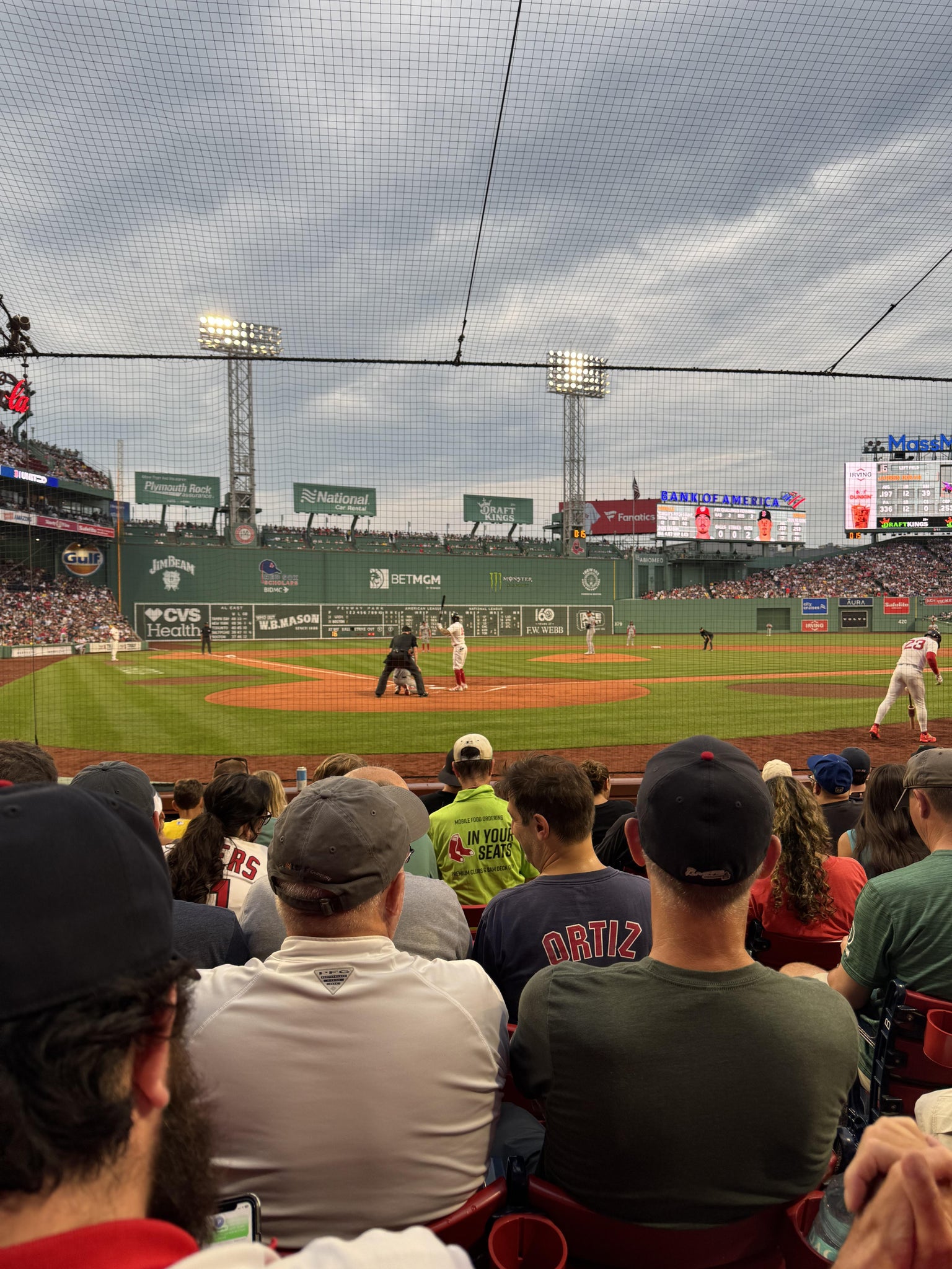 Vue réelle des fans prise de la Field Box 41 au site Fenway Park par Kenneth T