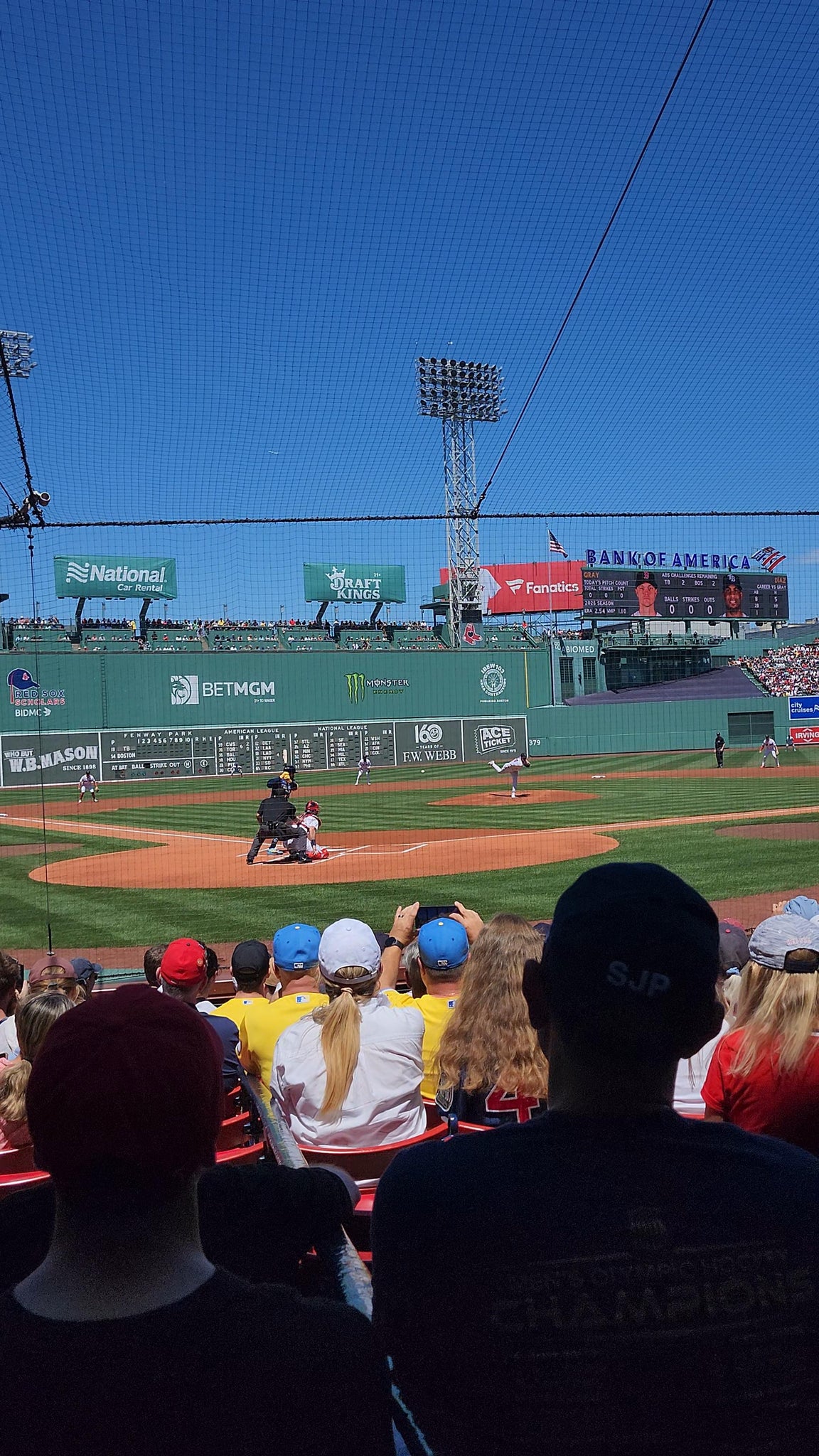 Vue réelle des fans prise de la Field Box 42 au site Fenway Park par Robbie C