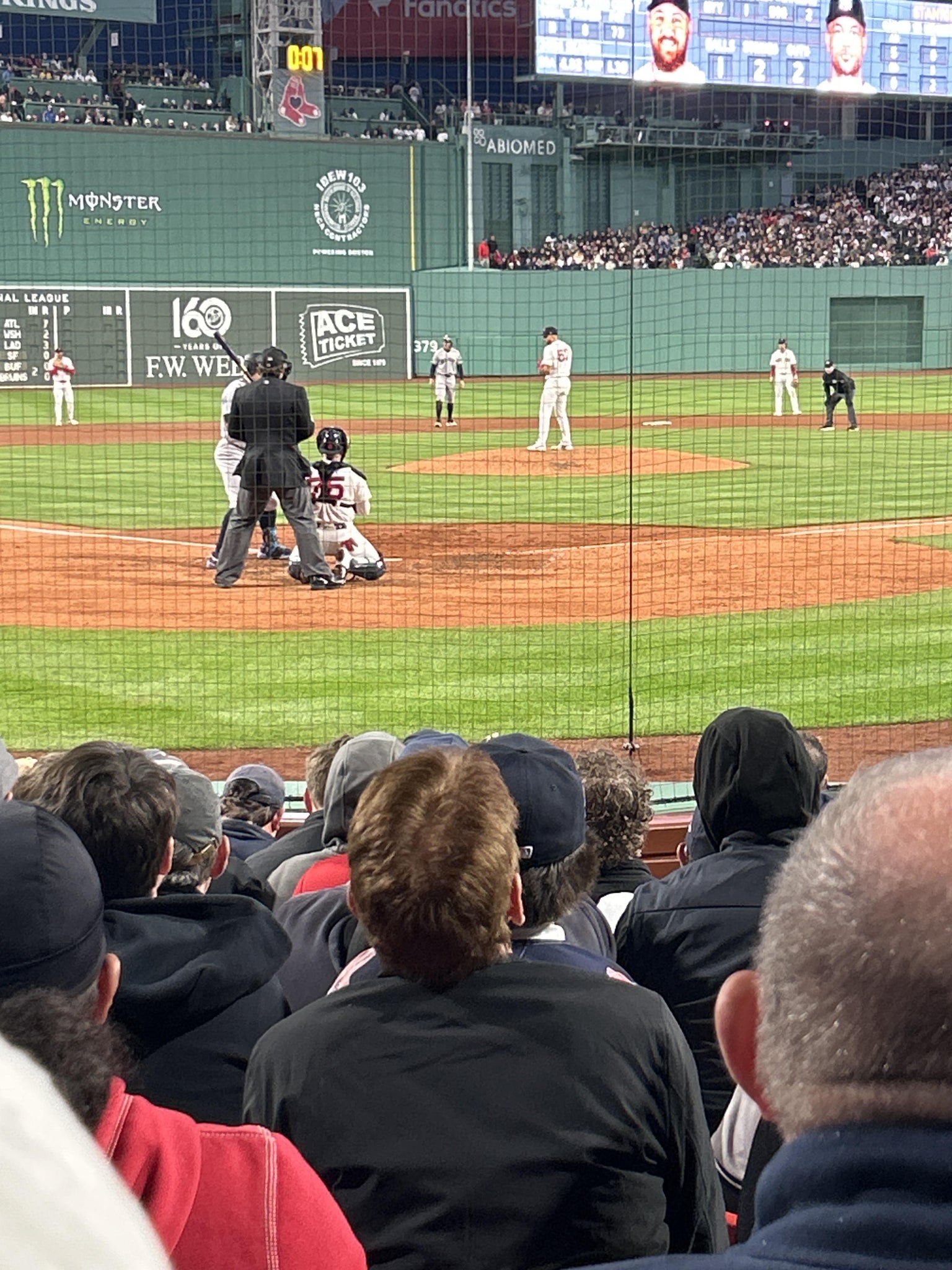 Real Fan View taken from Field Box 43 at Fenway Park by Kenneth P
