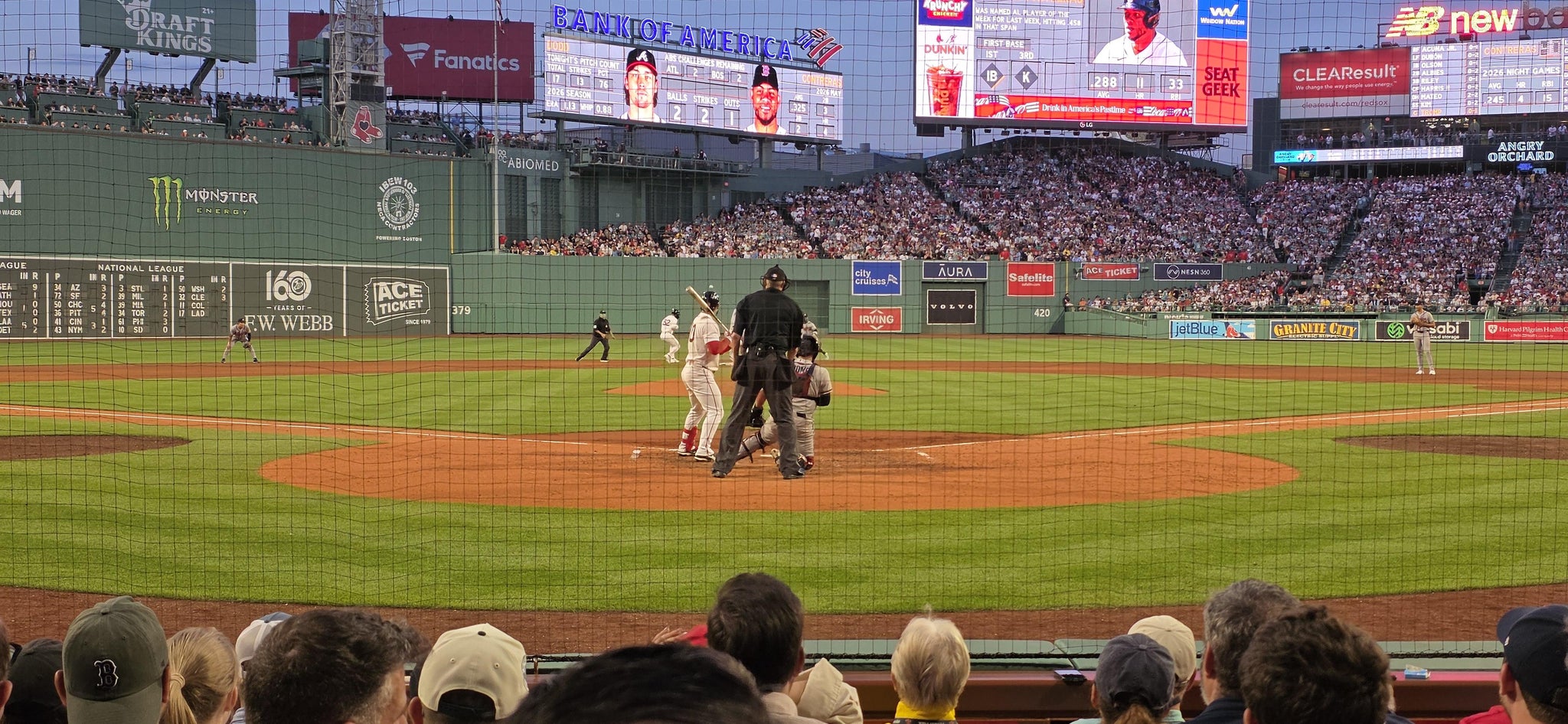 Vue réelle des fans prise de la Field Box 45 au site Fenway Park par Paul Q