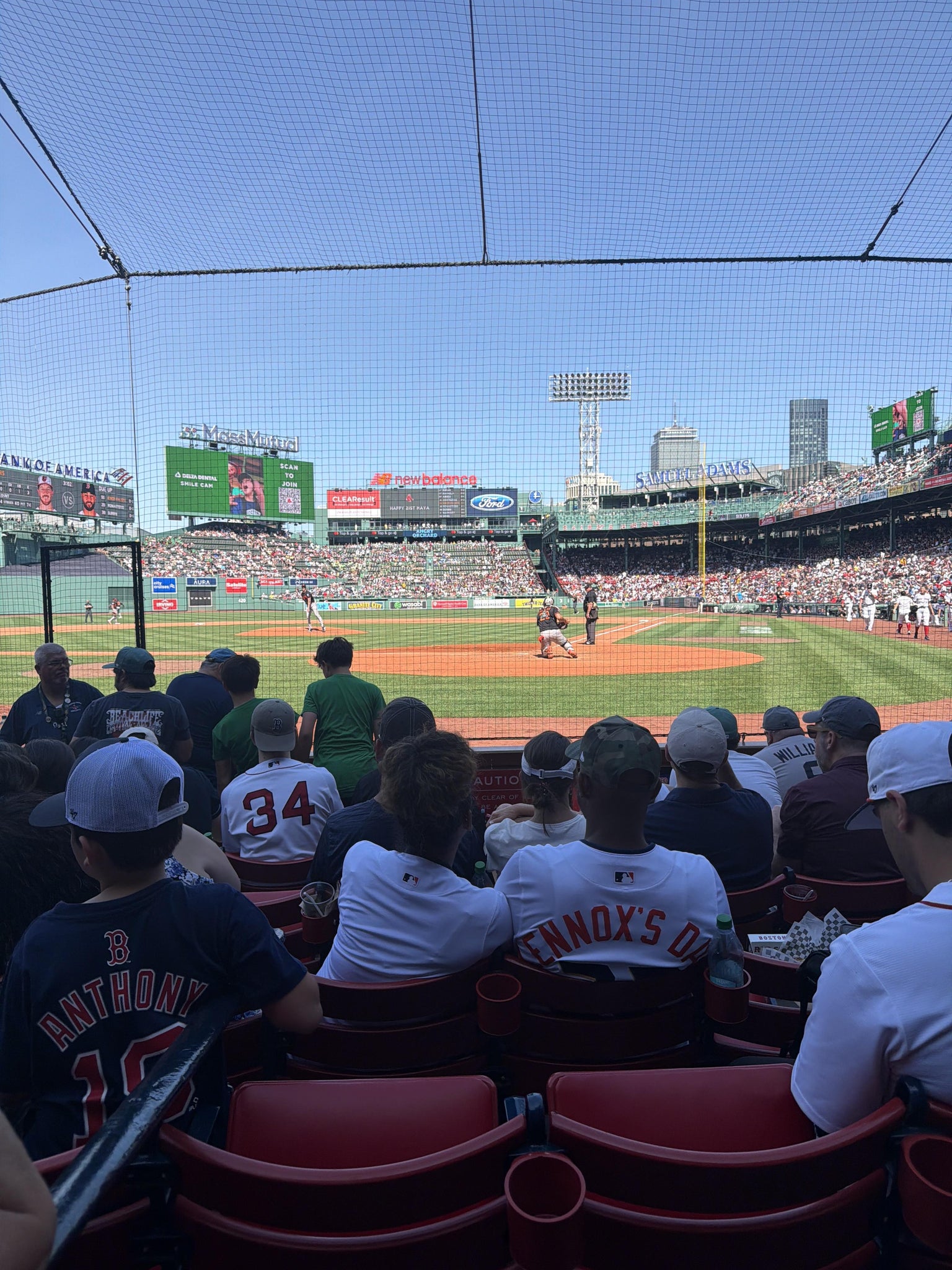 Vue réelle des fans prise de la Field Box 49 au site Fenway Park par Jeffrey L
