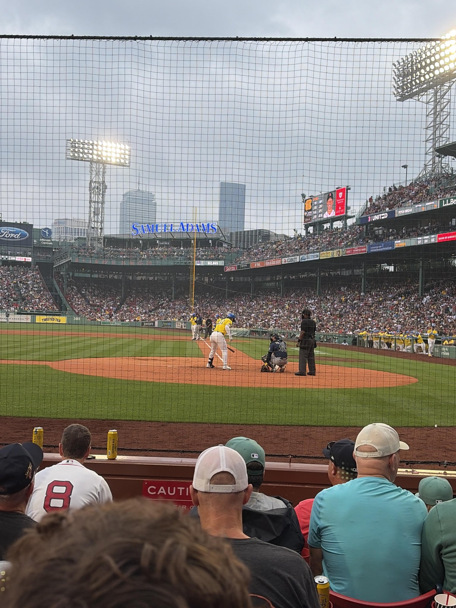 Vue réelle des fans prise de la Field Box 52 au site Fenway Park par George C