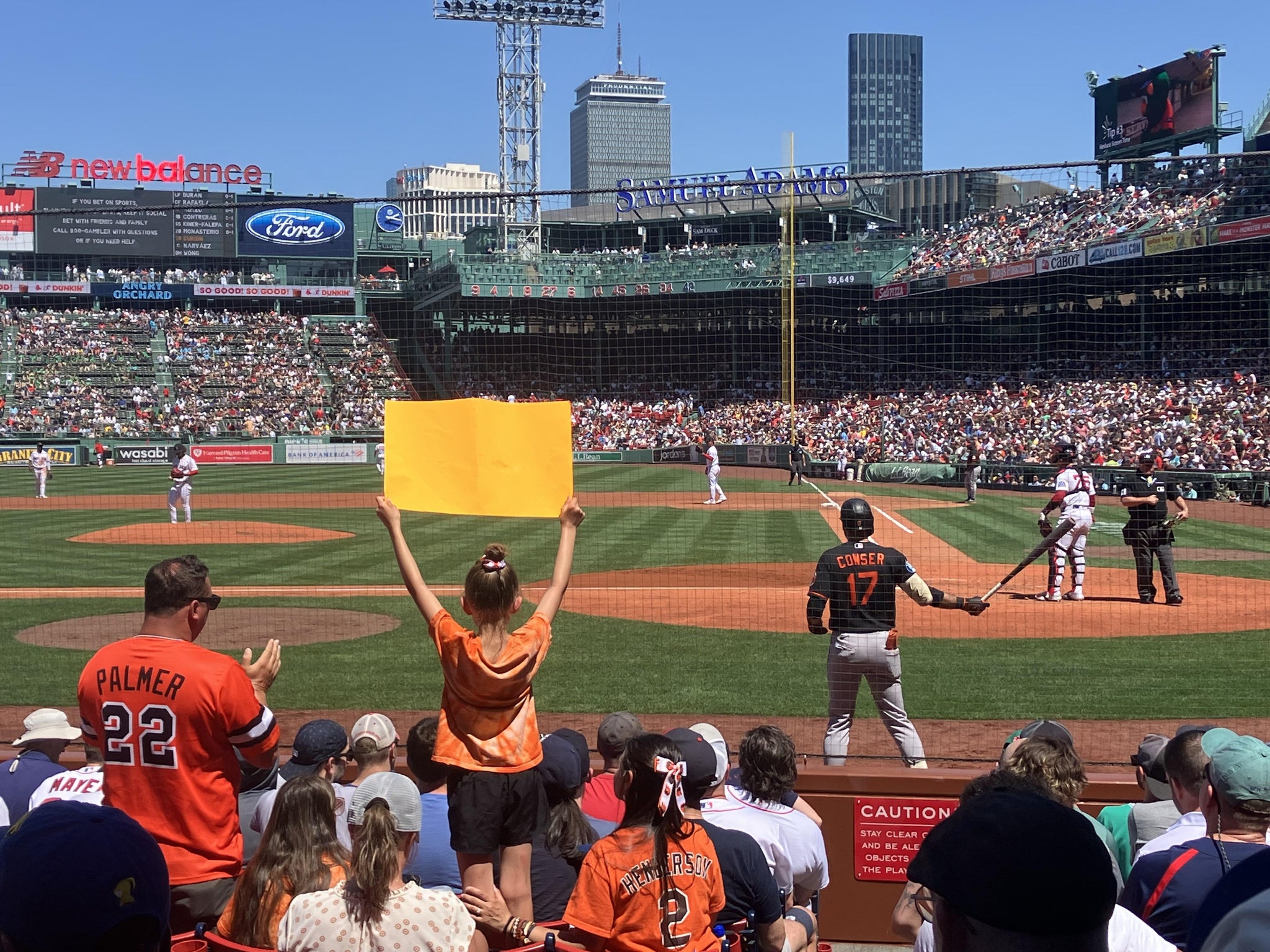 Vue réelle des fans prise de la Field Box 52 au site Fenway Park par David E