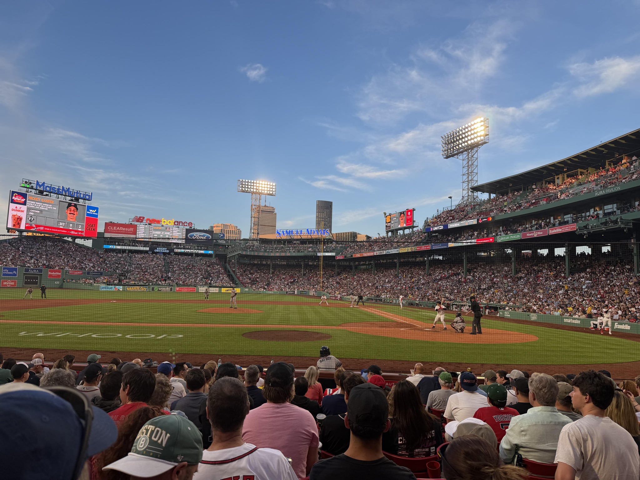 Vue réelle des fans prise de la Field Box 55 au site Fenway Park par Jeffrey E