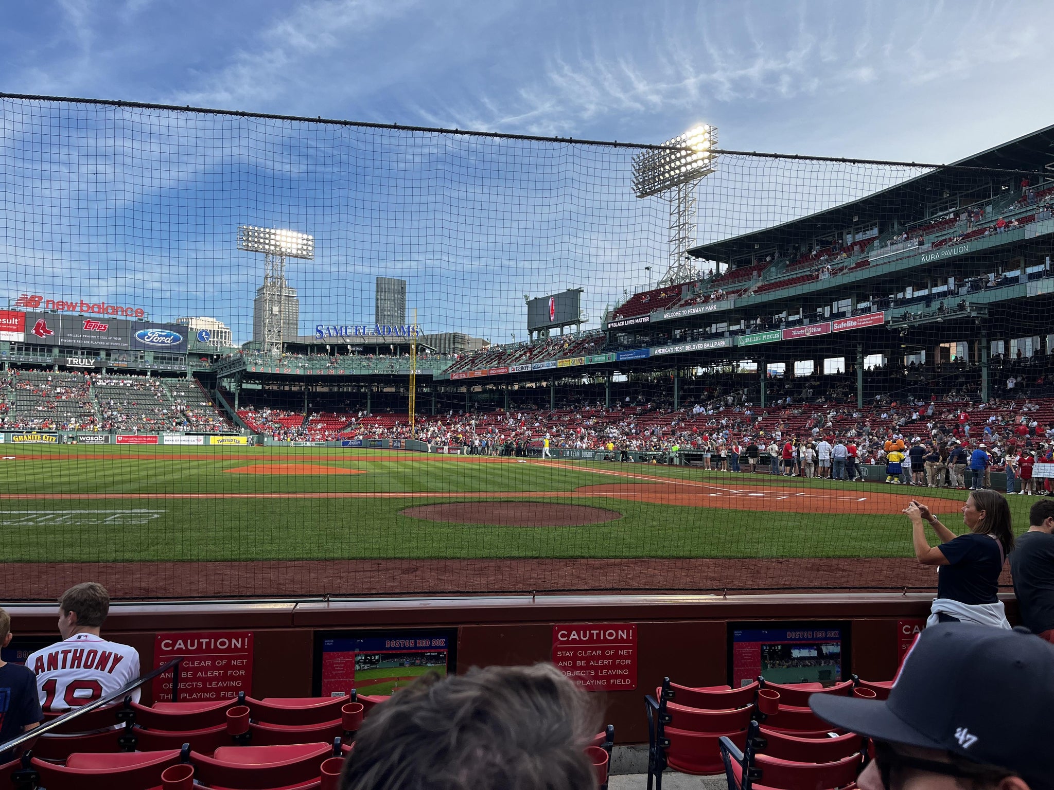 Real Fan View taken from Field Box 57 at Fenway Park by Myles W