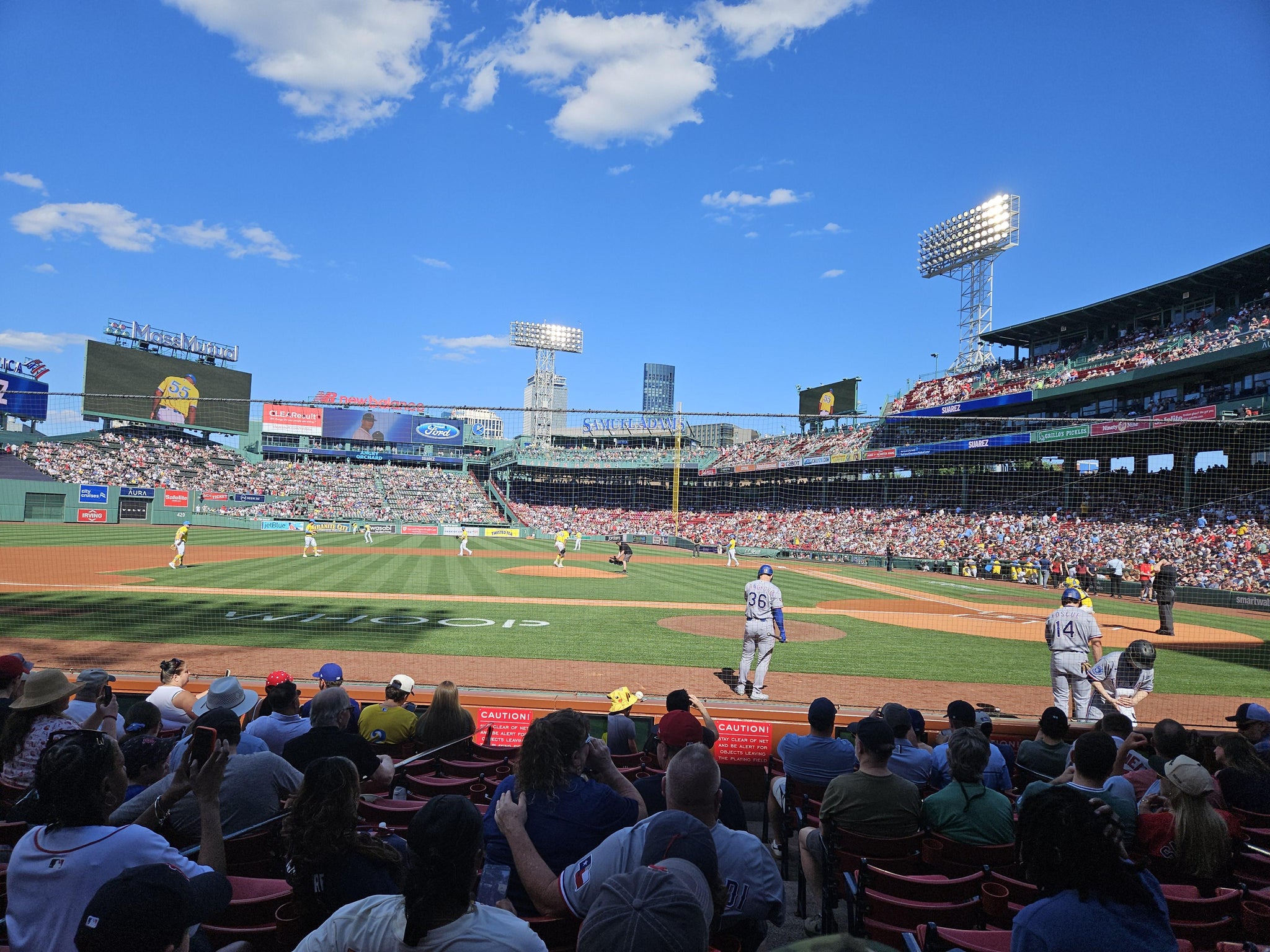 Vue réelle des fans prise de la Field Box 57 au site Fenway Park par W j mcginley J