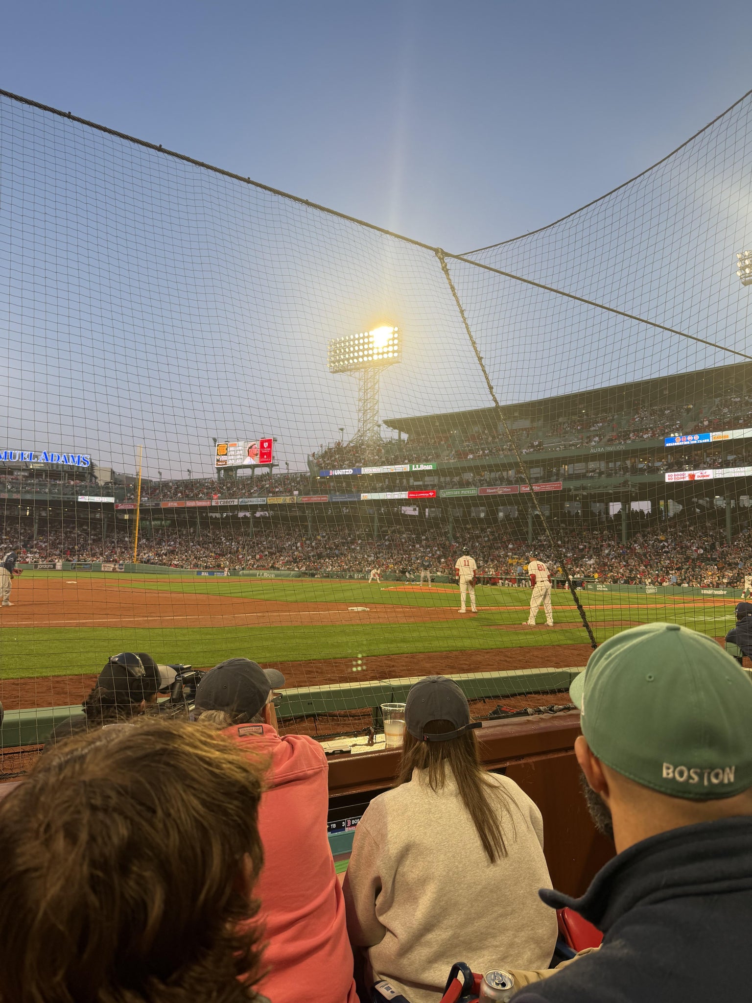 Vue réelle des fans prise de la Field Box 69 au site Fenway Park par Tyler T