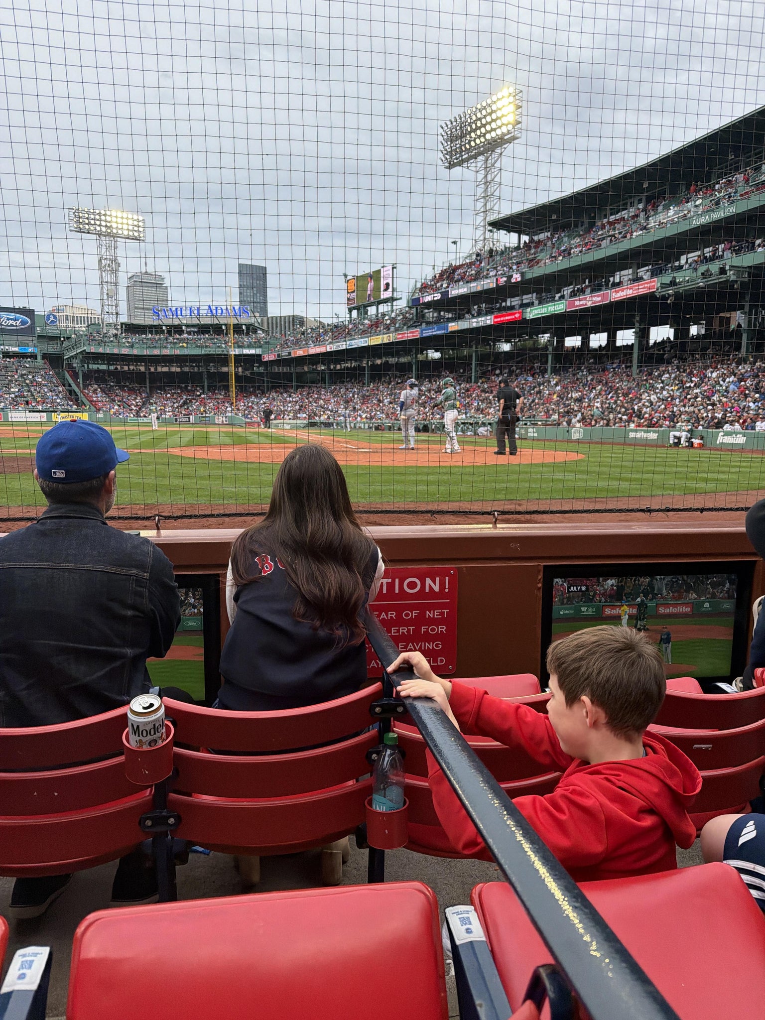 Real Fan View taken from Field Box Club 54 at Fenway Park by Josh K