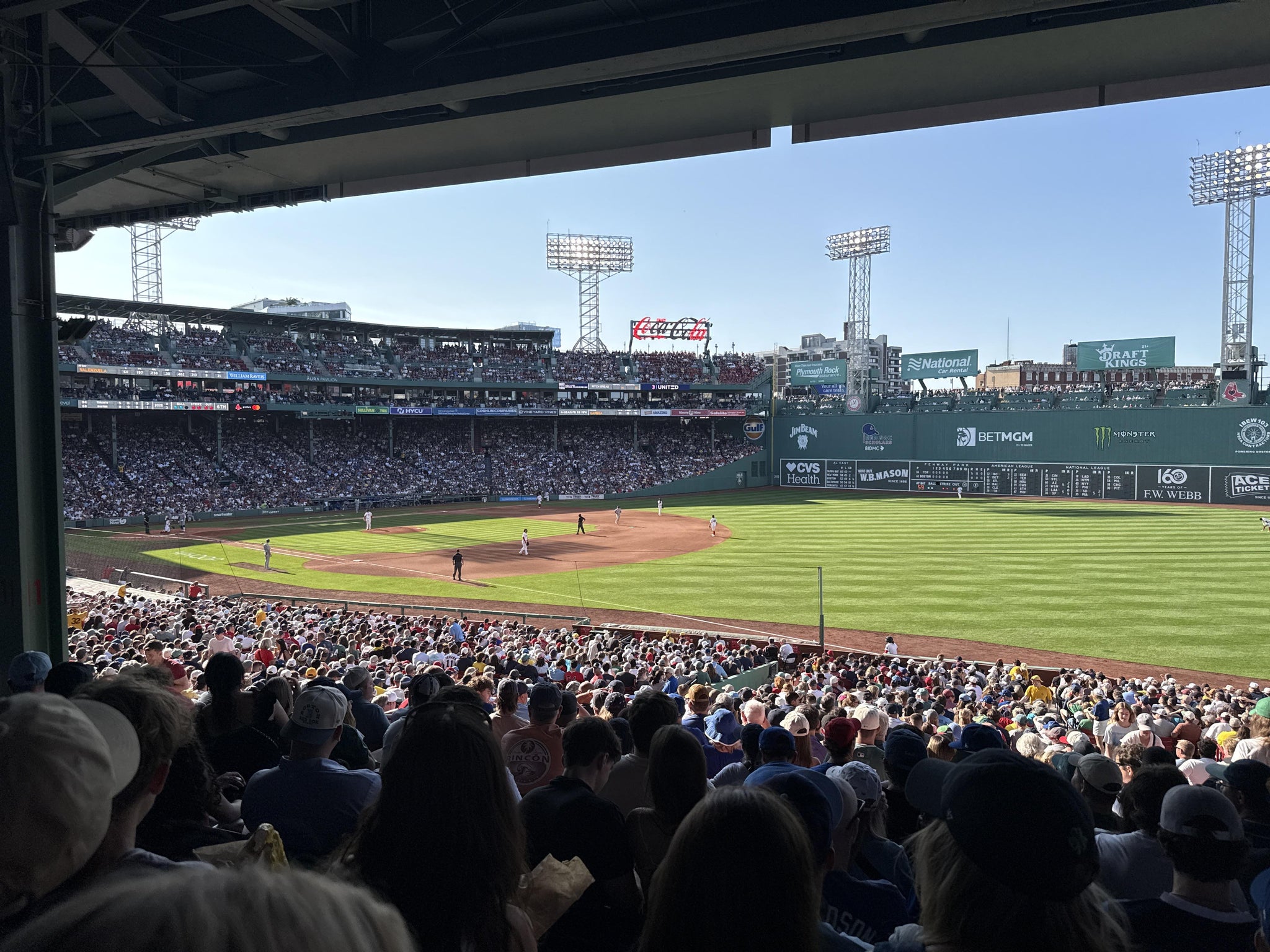 Vue réelle des fans prise de la Grandstand 10 au site Fenway Park par Joshua S