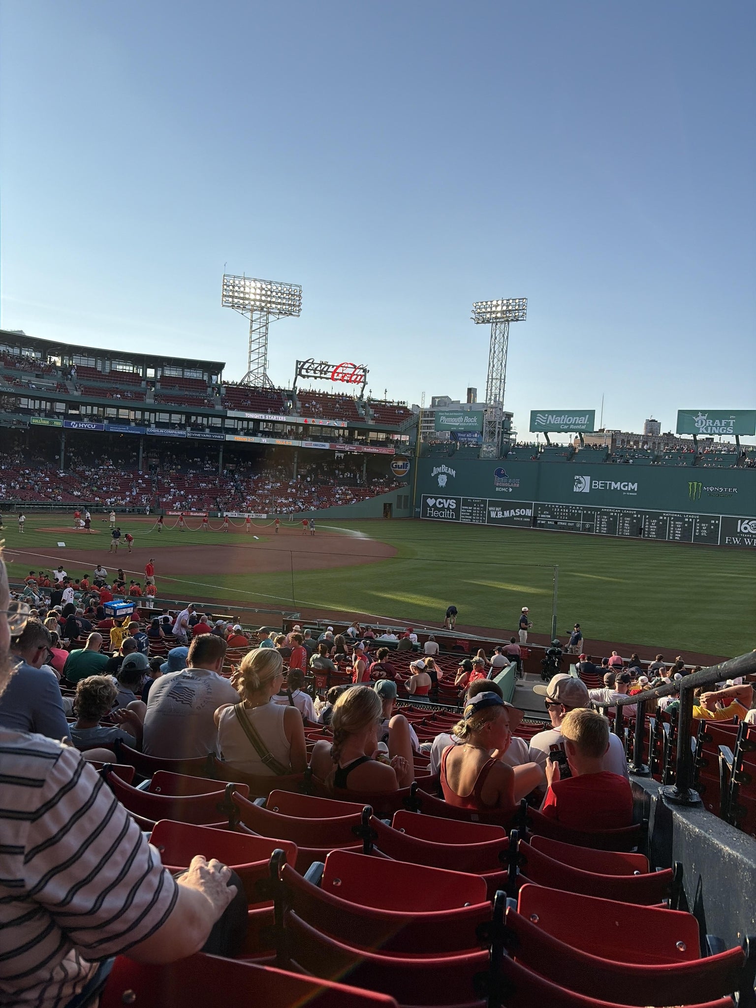 Vue réelle des fans prise de la Grandstand 11 au site Fenway Park par Donald P