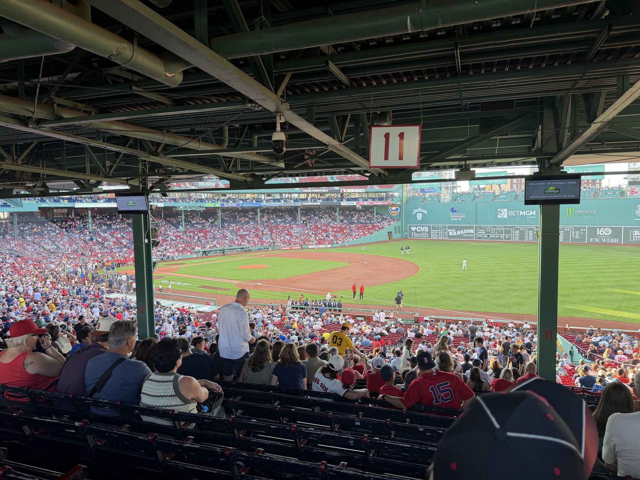 Real Fan View taken from Grandstand 11 at Fenway Park by Adam B