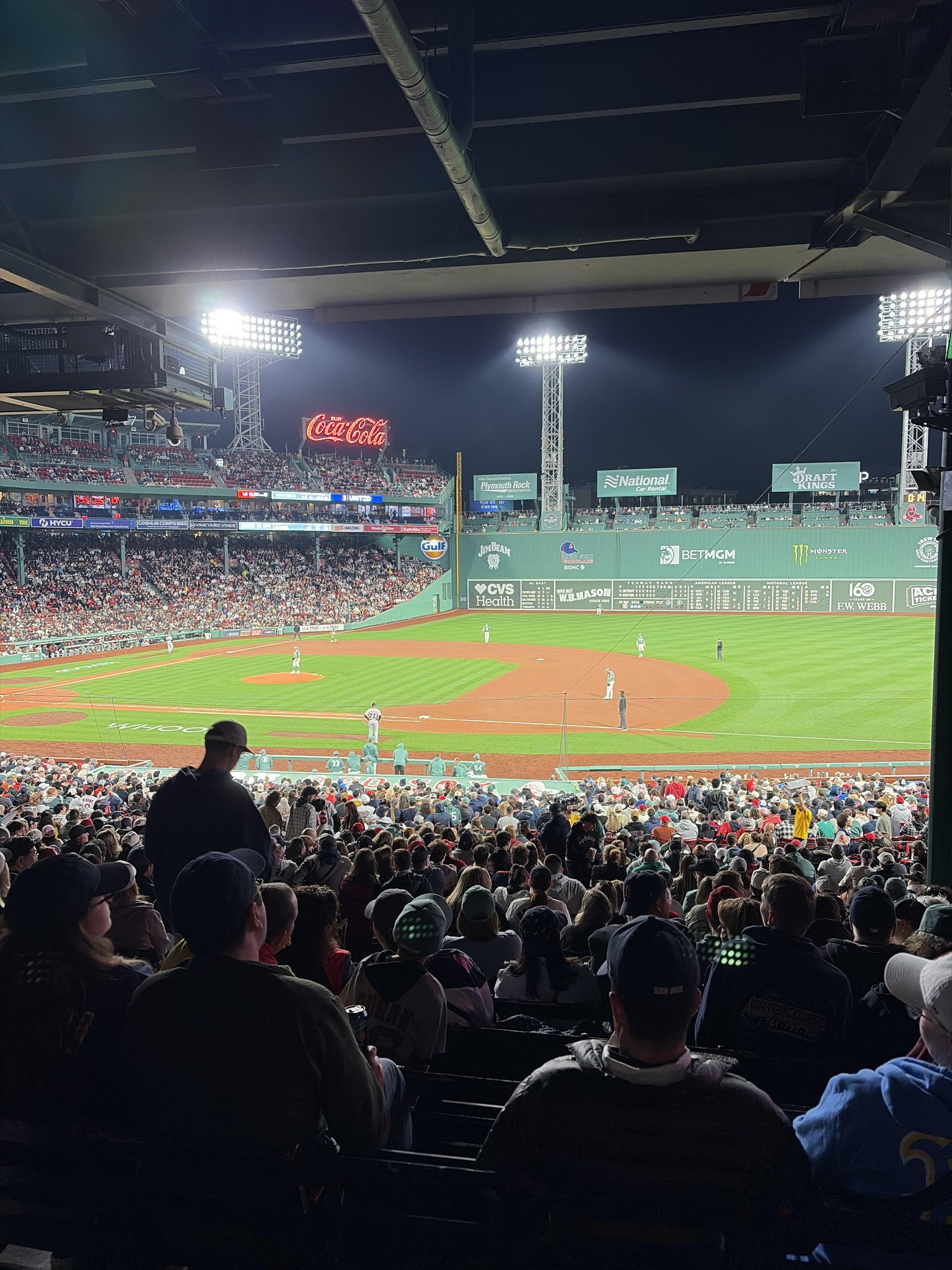 Vue réelle des fans prise de la Grandstand 14 au site Fenway Park par Trinity D