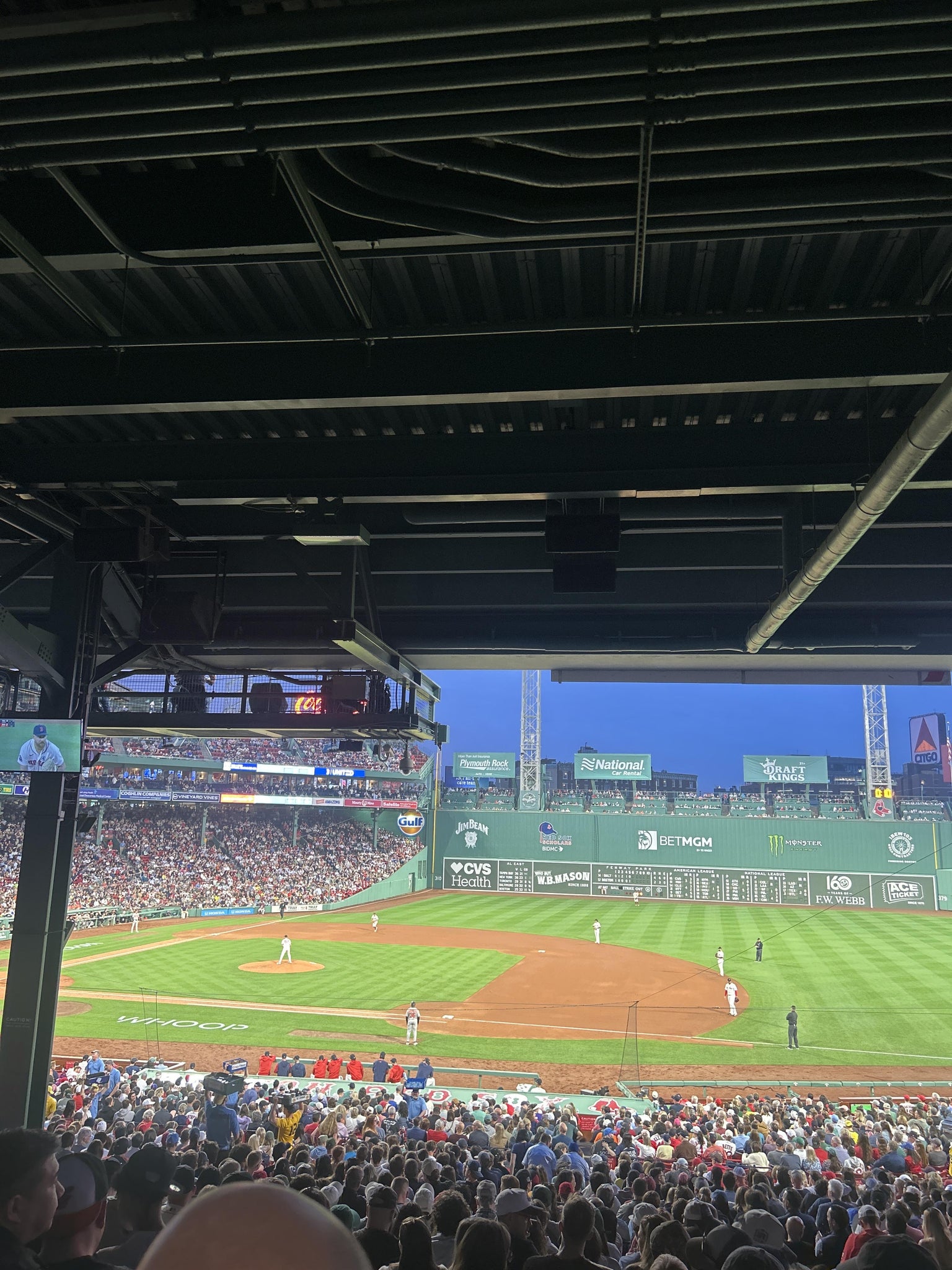 Real Fan View taken from Grandstand 14 at Fenway Park by Elora H