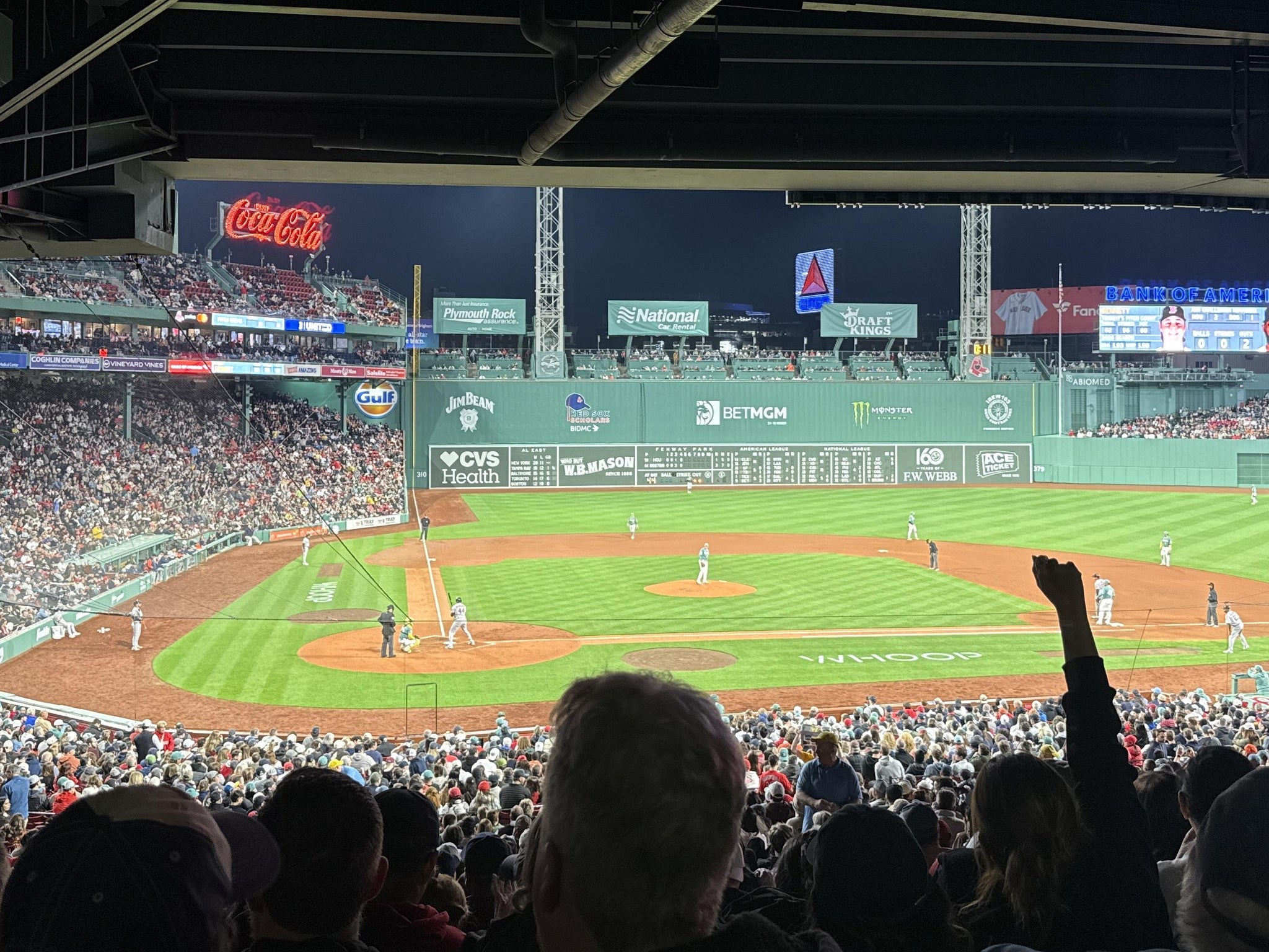 Vue réelle des fans prise de la Grandstand 17 au site Fenway Park par Basil L