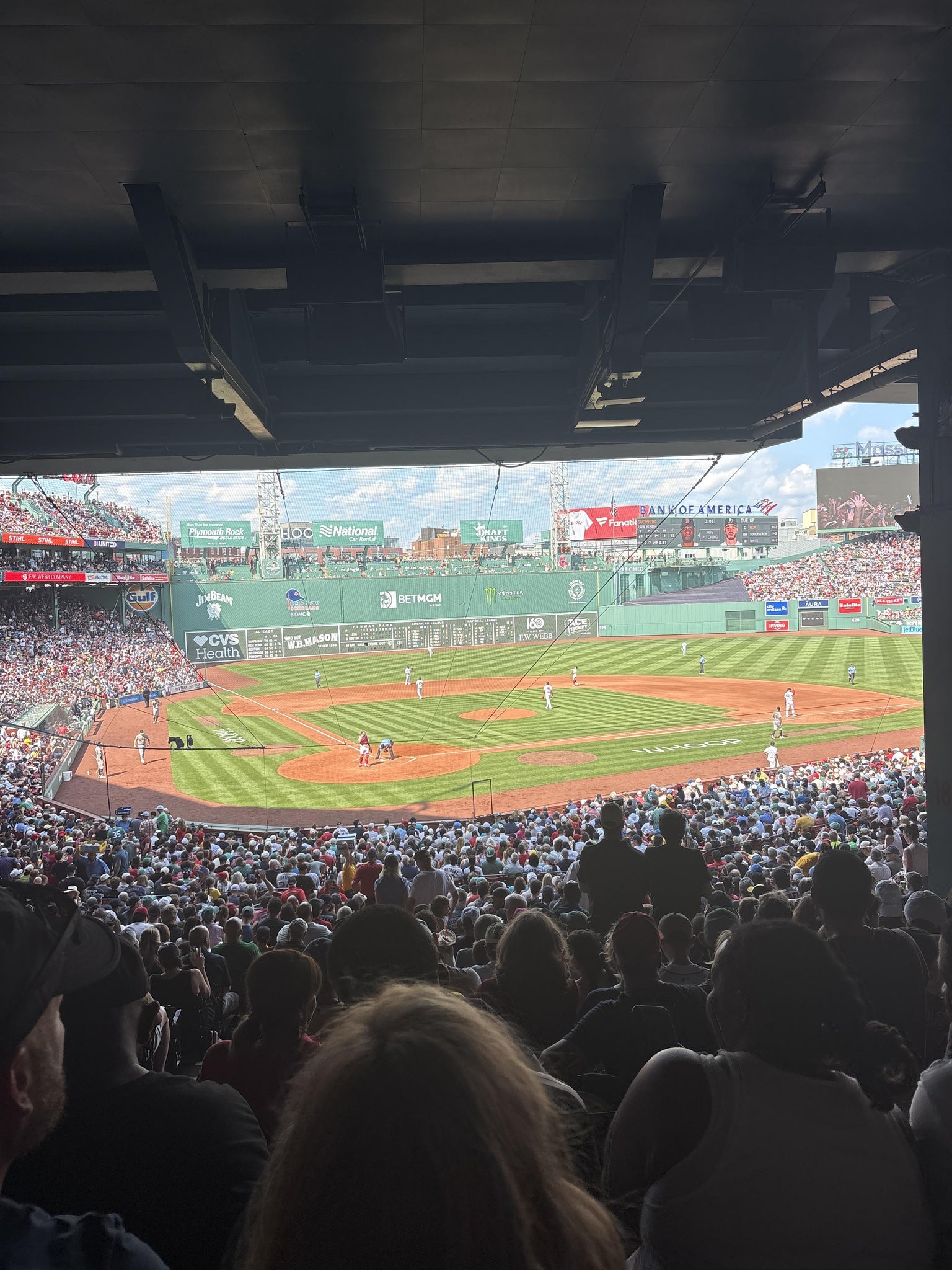 Real Fan View taken from Grandstand 18 at Fenway Park by Marie S
