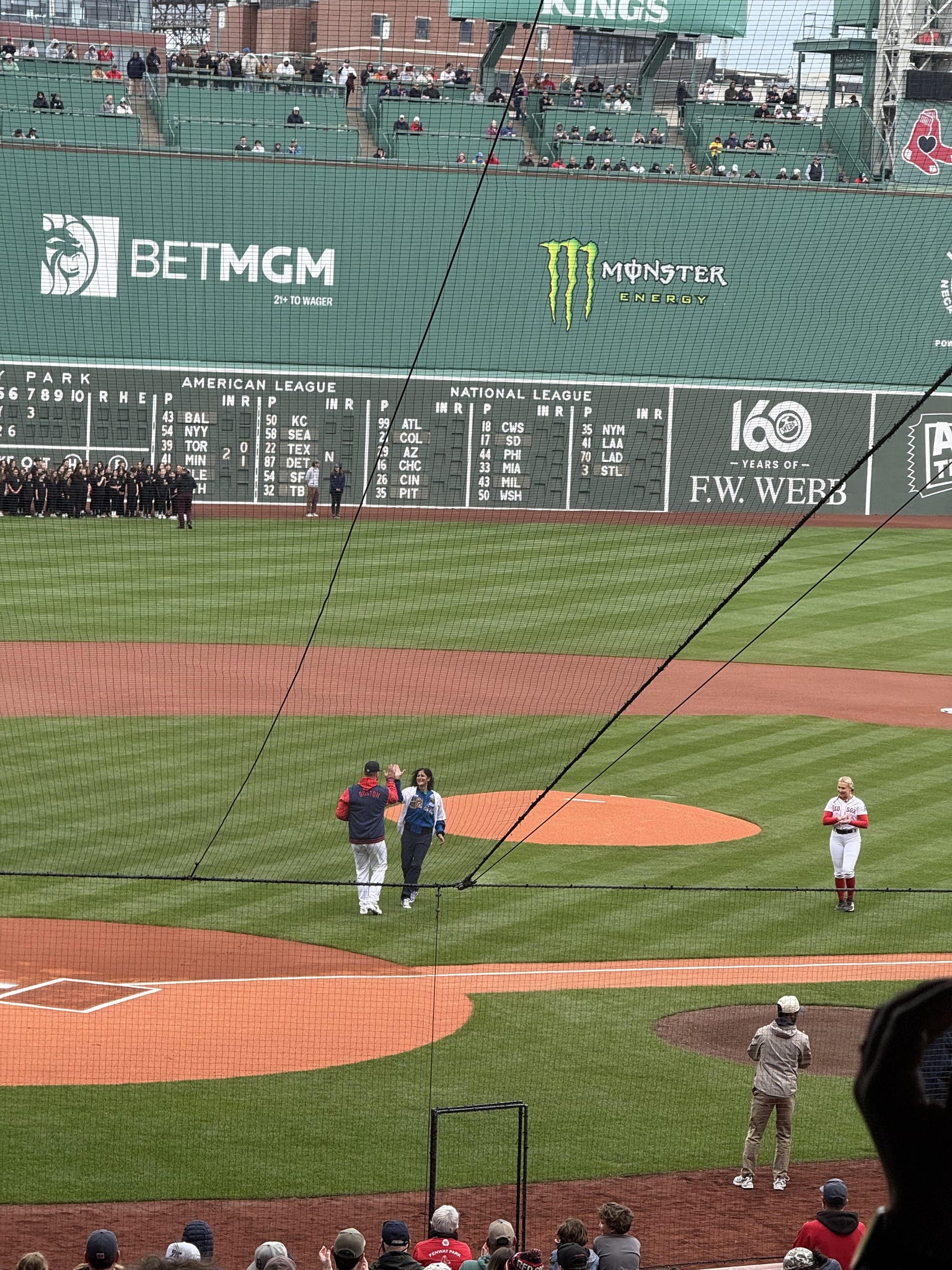 Vue réelle des fans prise de la Grandstand 18 au site Fenway Park par Christopher M