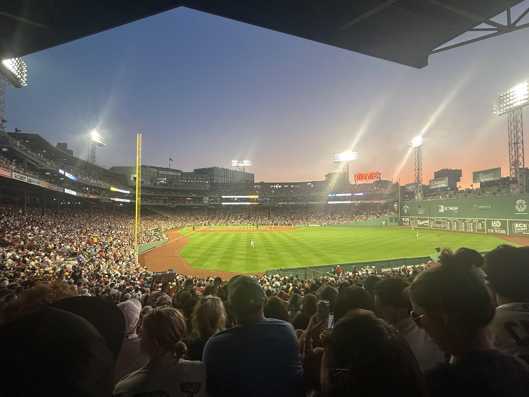 Vue réelle des fans prise de la Grandstand 2 au site Fenway Park par Theodore F