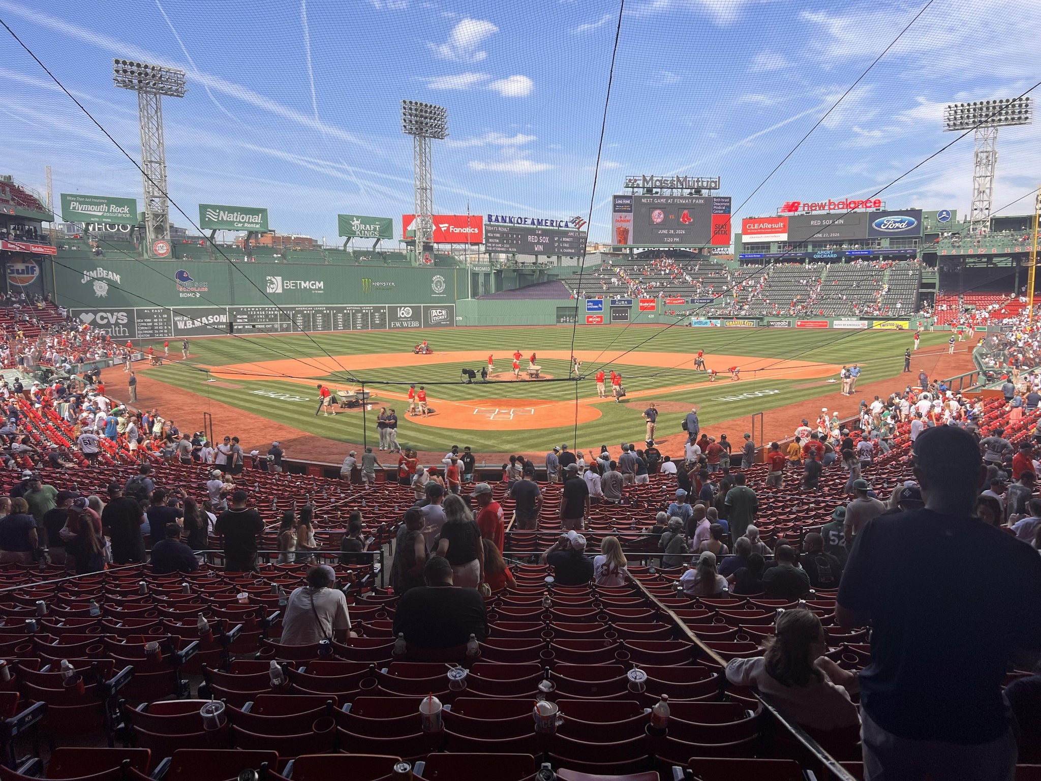 Real Fan View taken from Grandstand 21 at Fenway Park by Jonathan K