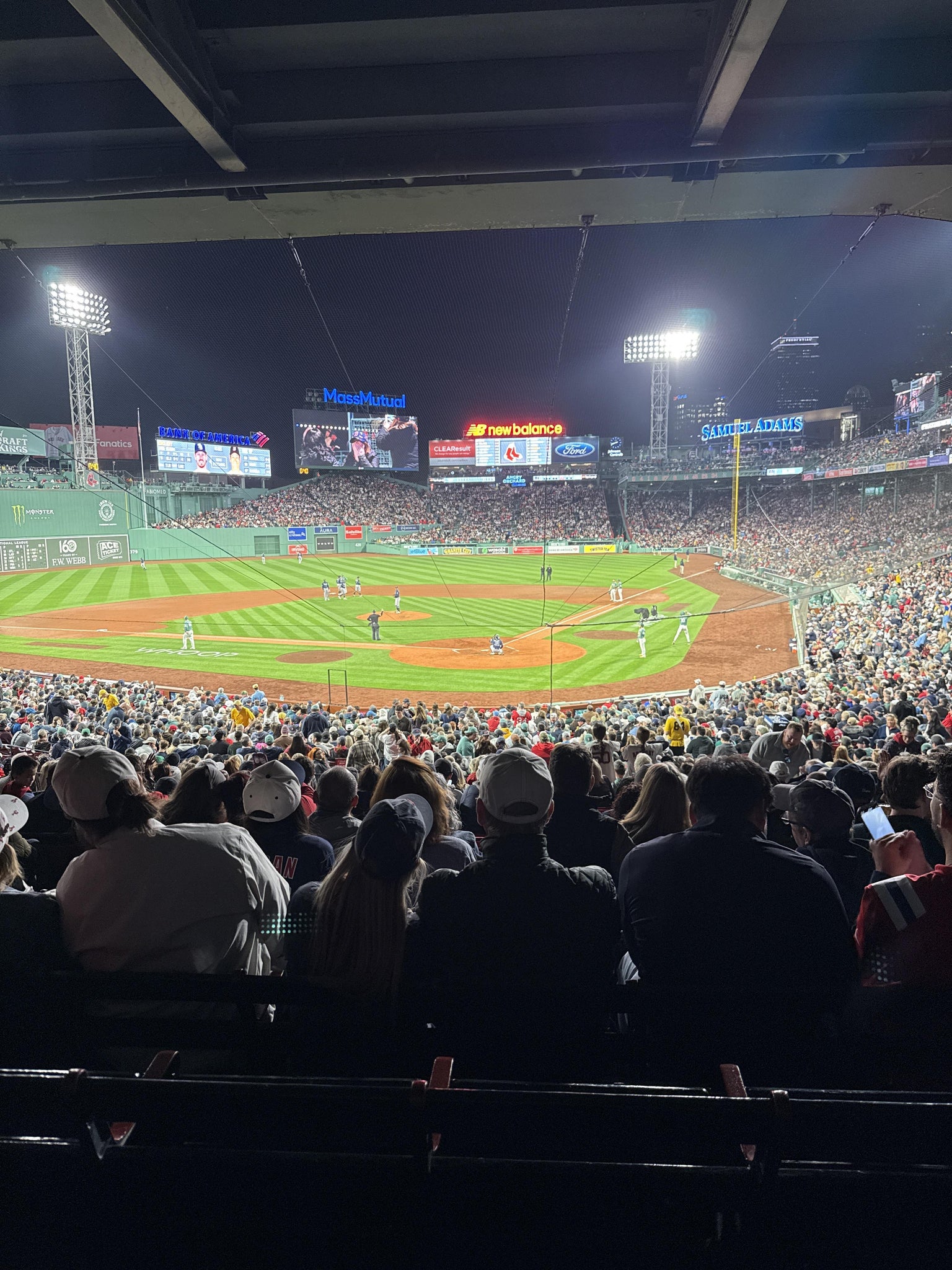 Vue réelle des fans prise de la Grandstand 22 au site Fenway Park par Liam F