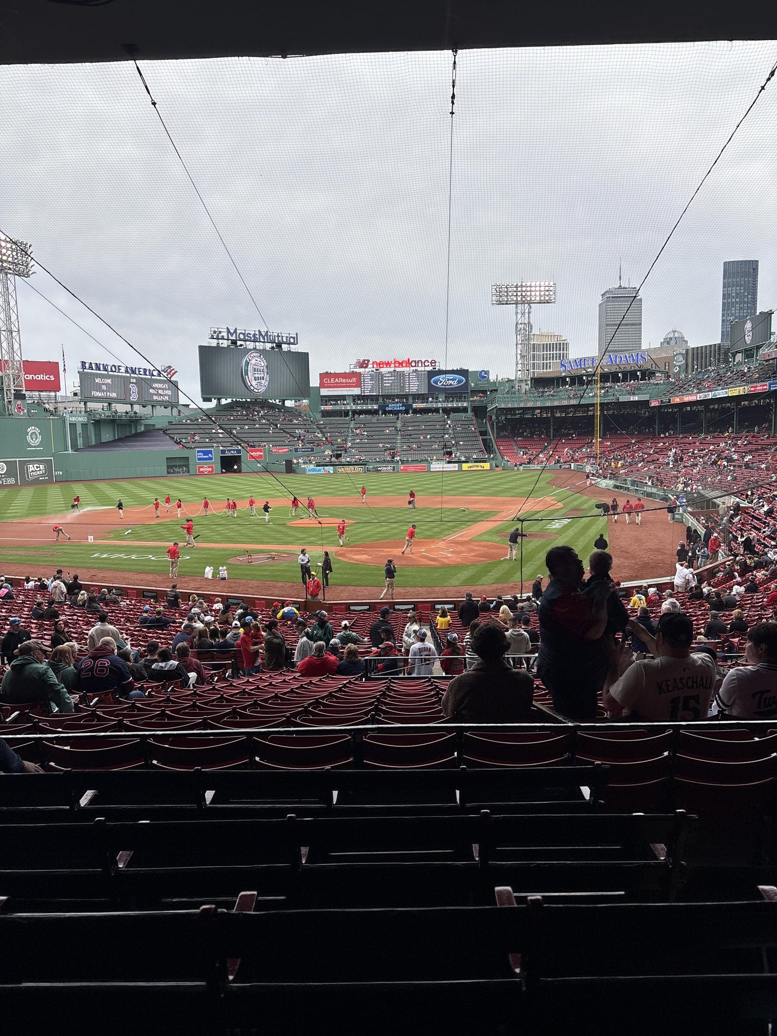 Vue réelle des fans prise de la Grandstand 23 au site Fenway Park par Cadence P