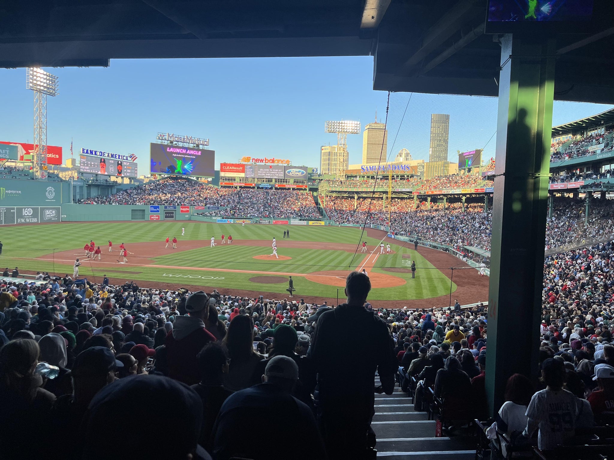 Vue réelle des fans prise de la Grandstand 24 au site Fenway Park par Christopher M