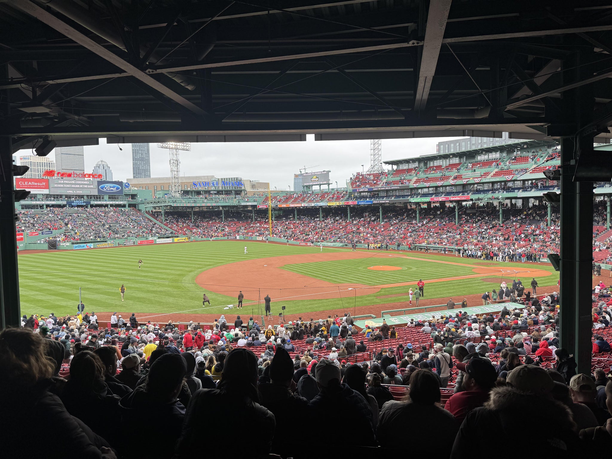 Vue réelle des fans prise de la Grandstand 29 au site Fenway Park par Kaelyn B