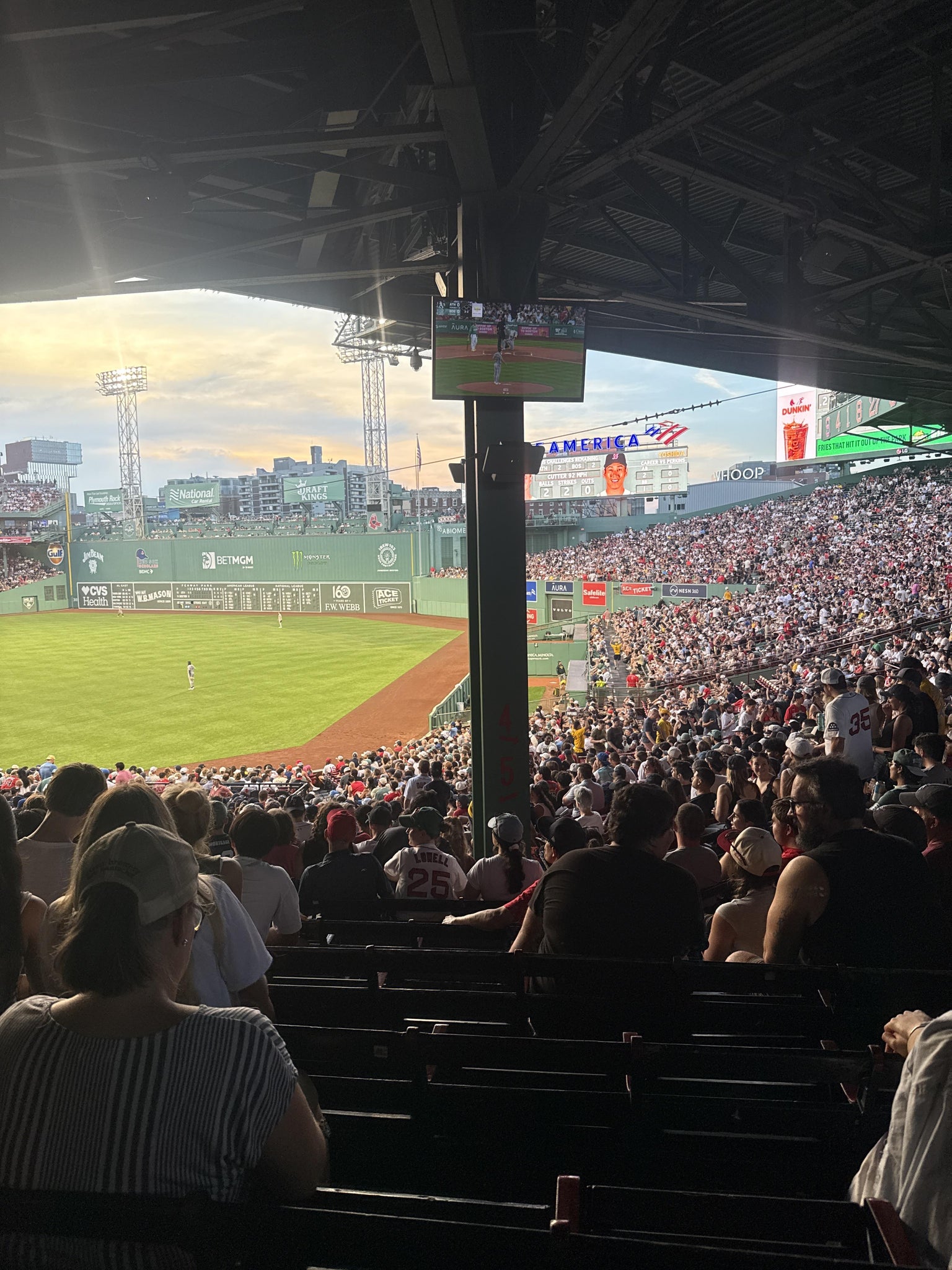 Real Fan View taken from Grandstand 5 at Fenway Park by Dorothy S