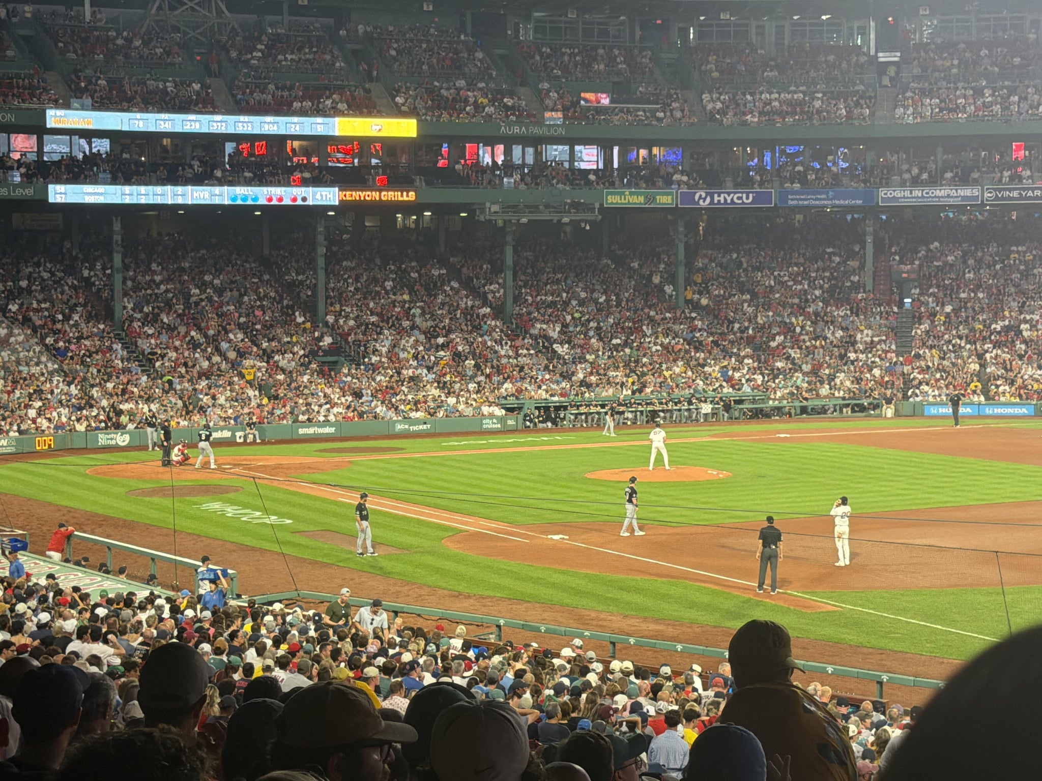 Real Fan View taken from Grandstand 9 at Fenway Park by Shaun F