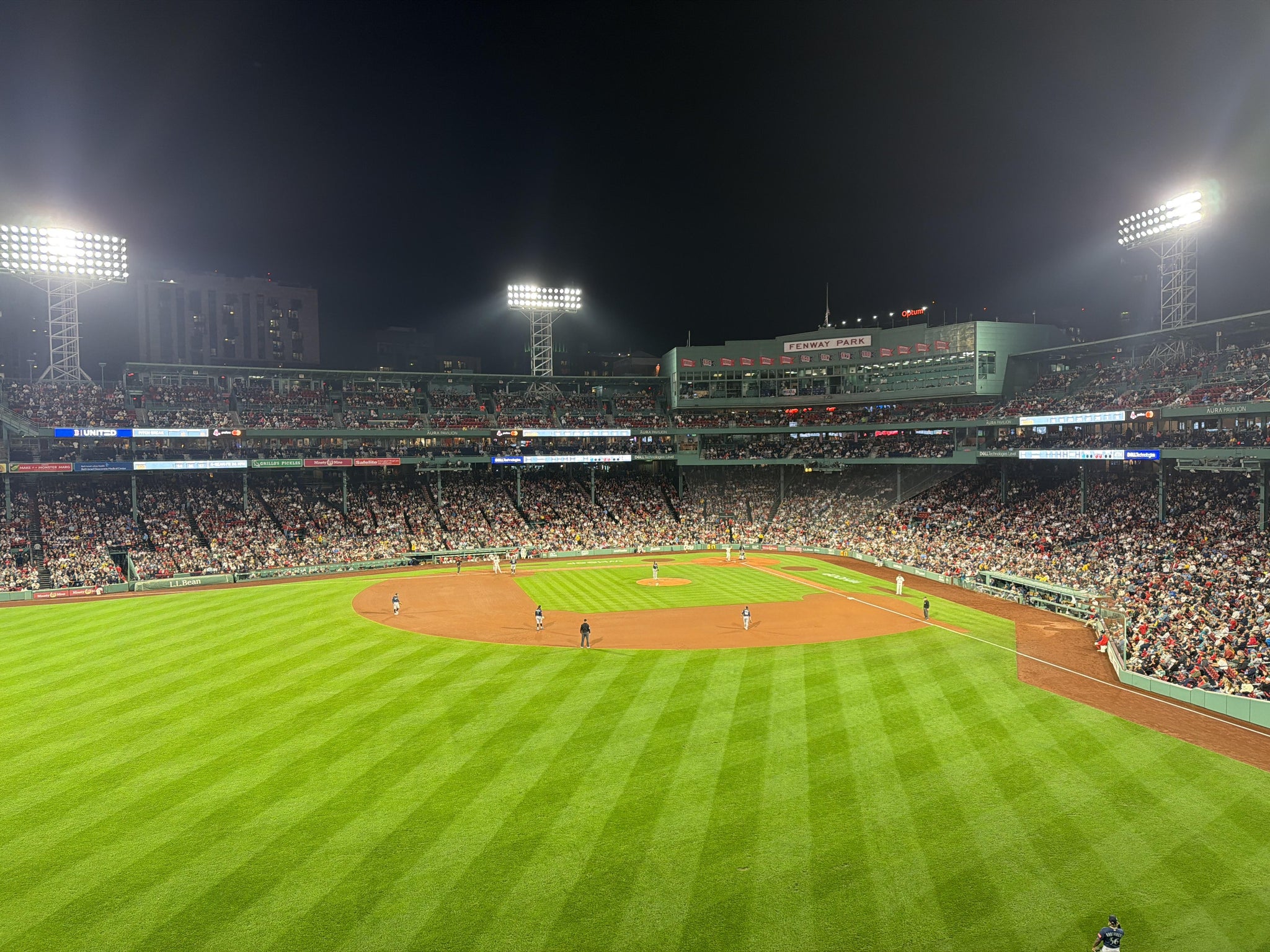 Vue réelle des fans prise de la Green Monster 6 au site Fenway Park par Jennifer M