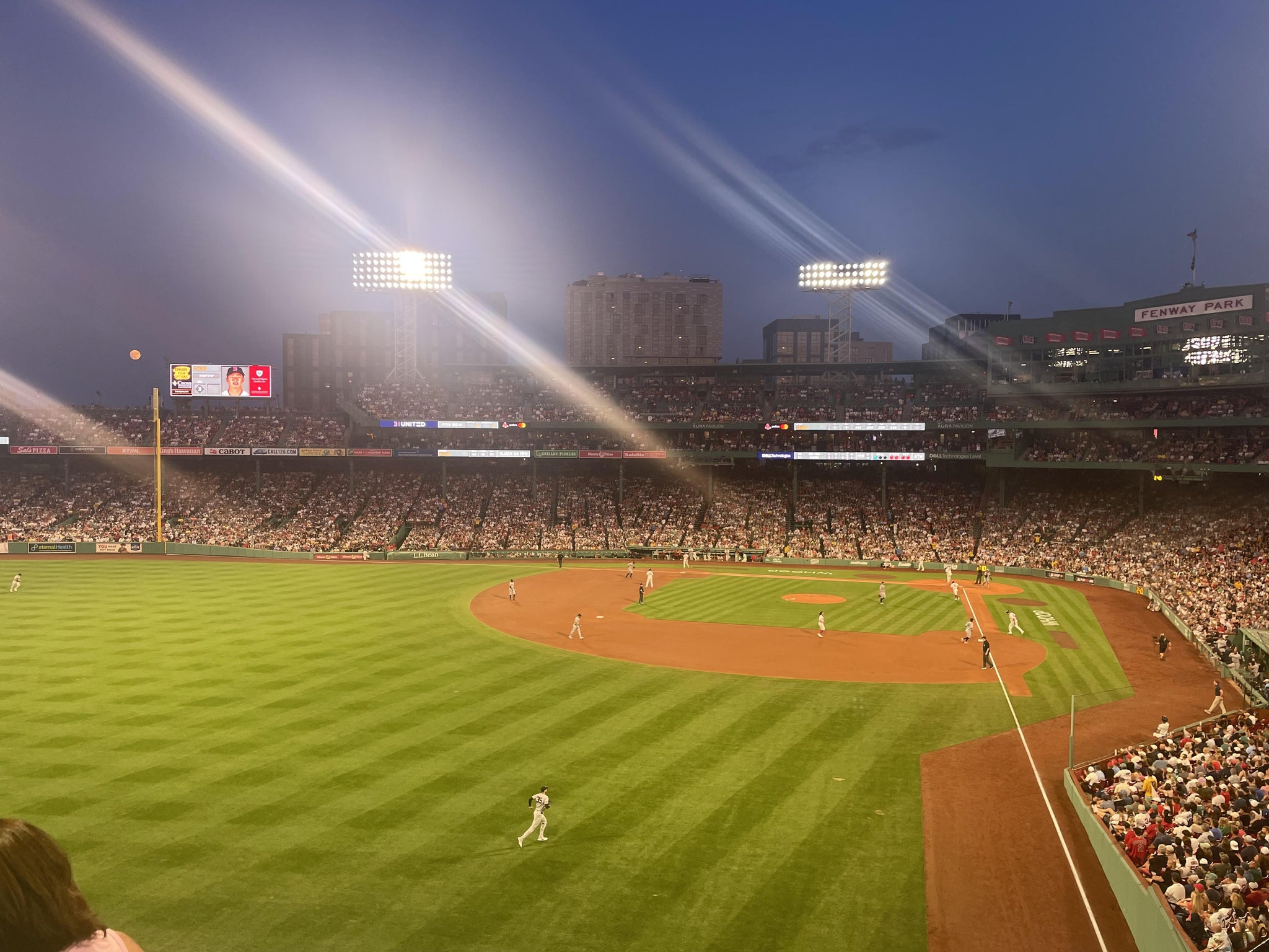 Real Fan View taken from Green Monster SRO at Fenway Park by Katie T