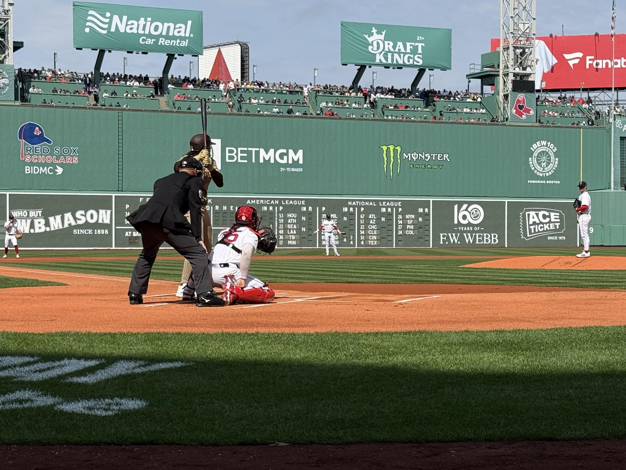 Real Fan View taken from Home Plate Dugout Box 41 at Fenway Park by Joshua B