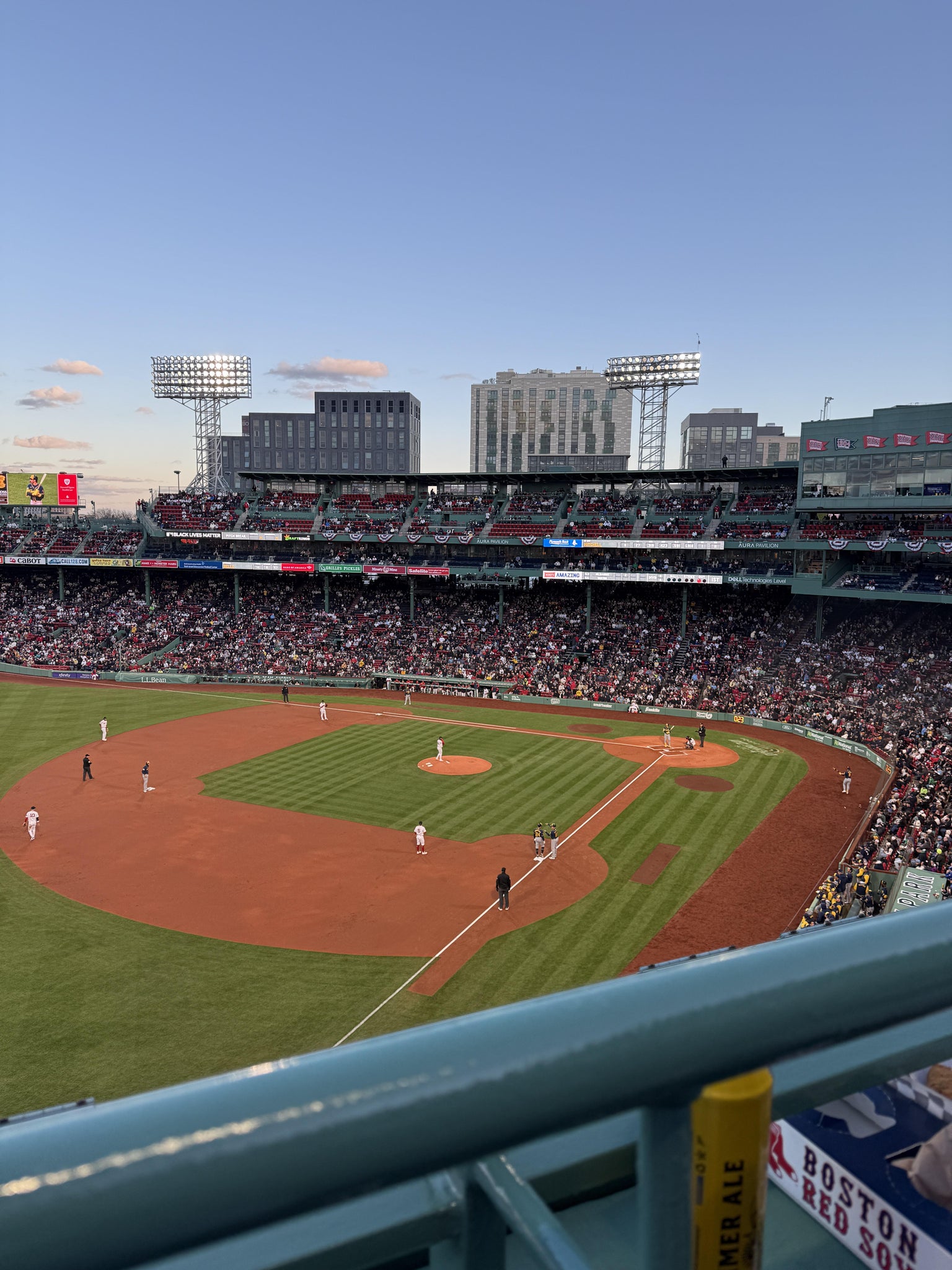 Real Fan View taken from Left Field Aura Pavilion Reserved 16 at Fenway Park by Brendan M