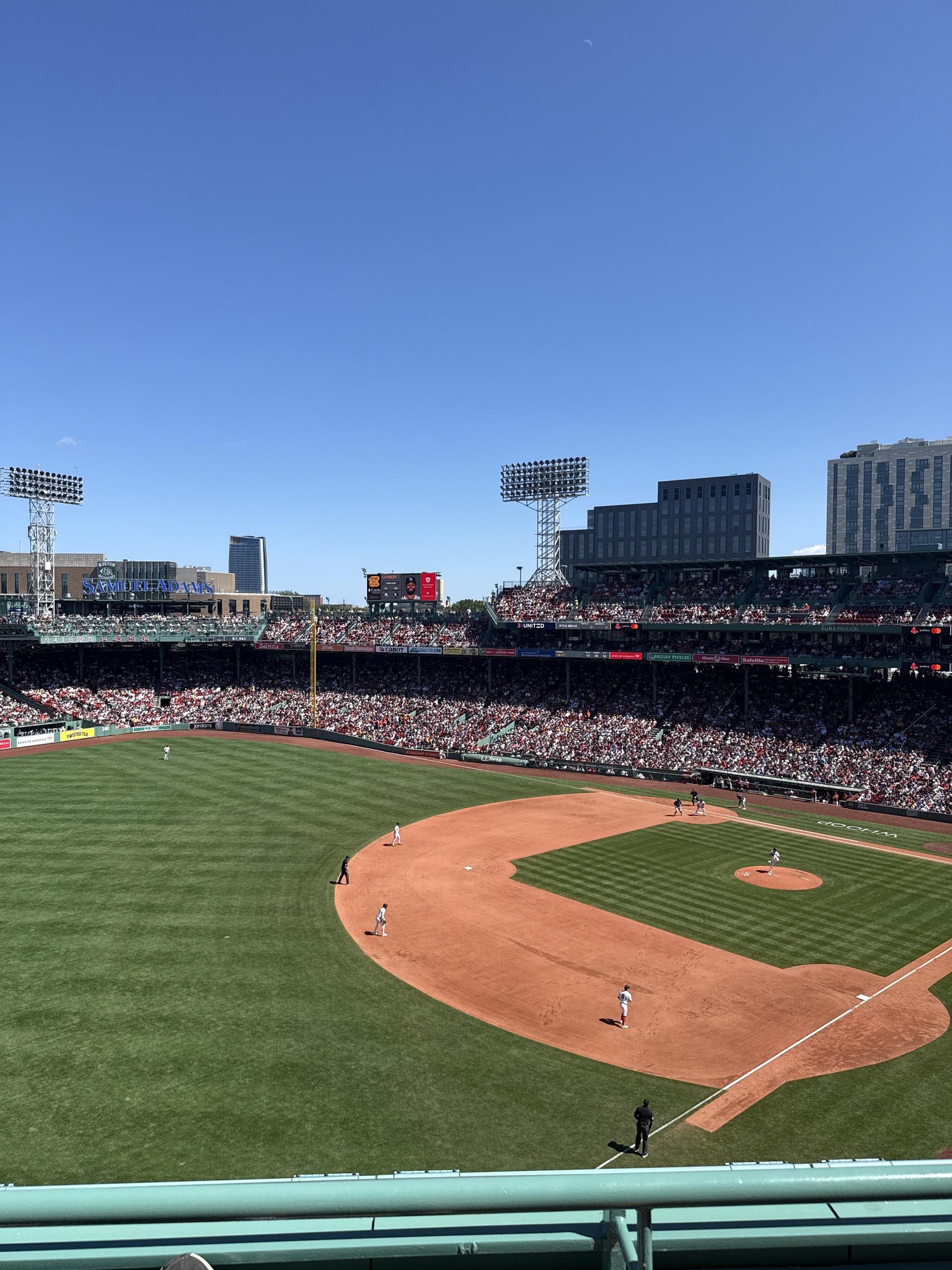 Real Fan View taken from Left Field Aura Pavilion Reserved 16 at Fenway Park by Liandra R