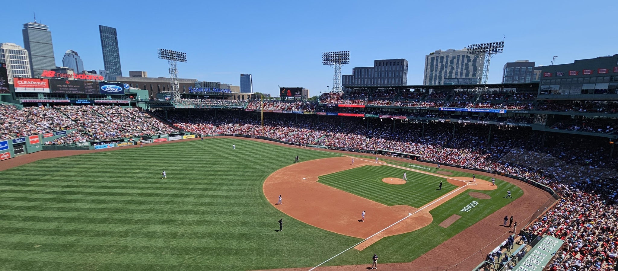 Real Fan View taken from Left Field Aura Pavilion Reserved 16 at Fenway Park by Glenn R