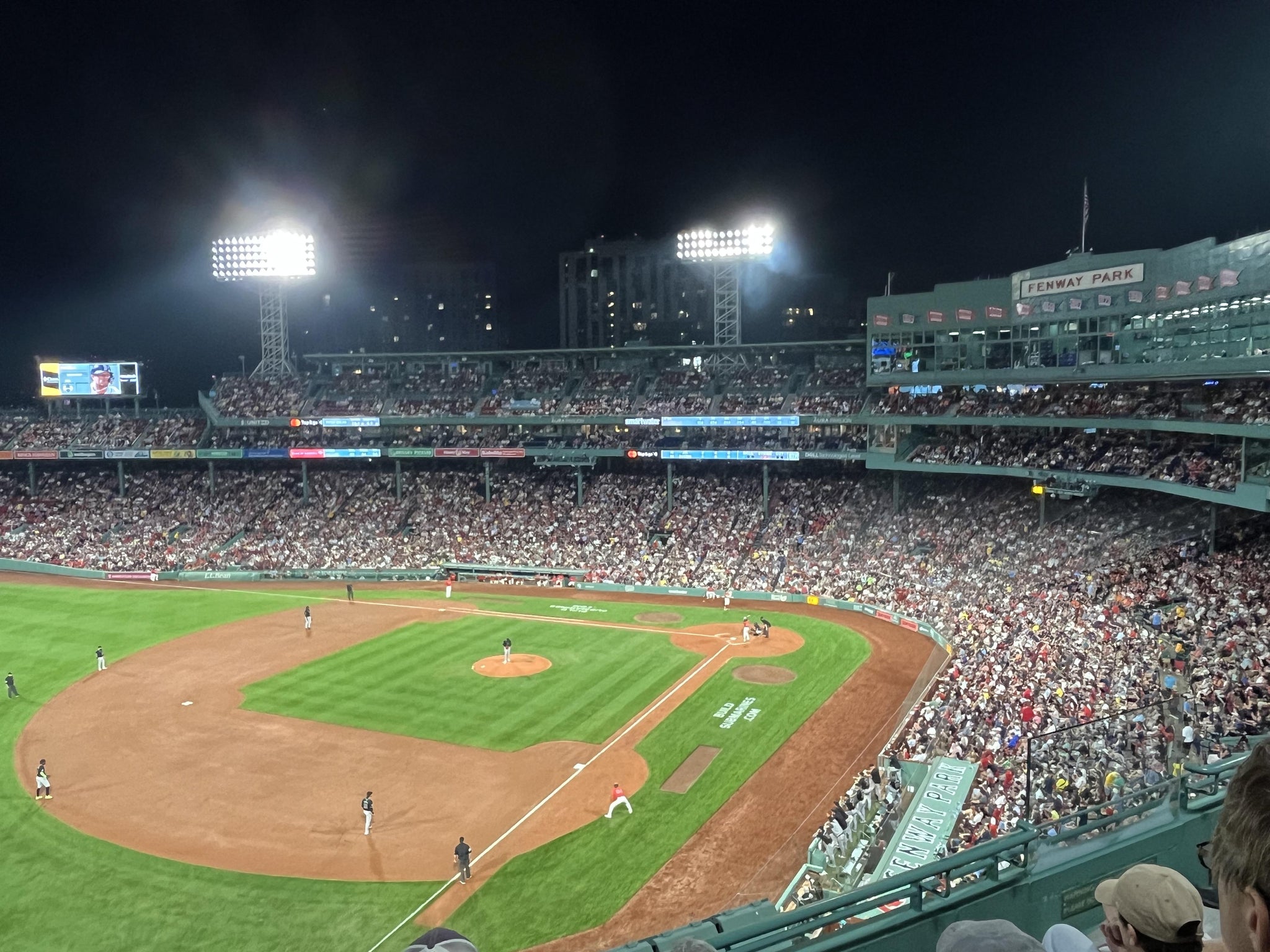 Real Fan View taken from Left Field Aura Pavilion Reserved 16 at Fenway Park by Mike M